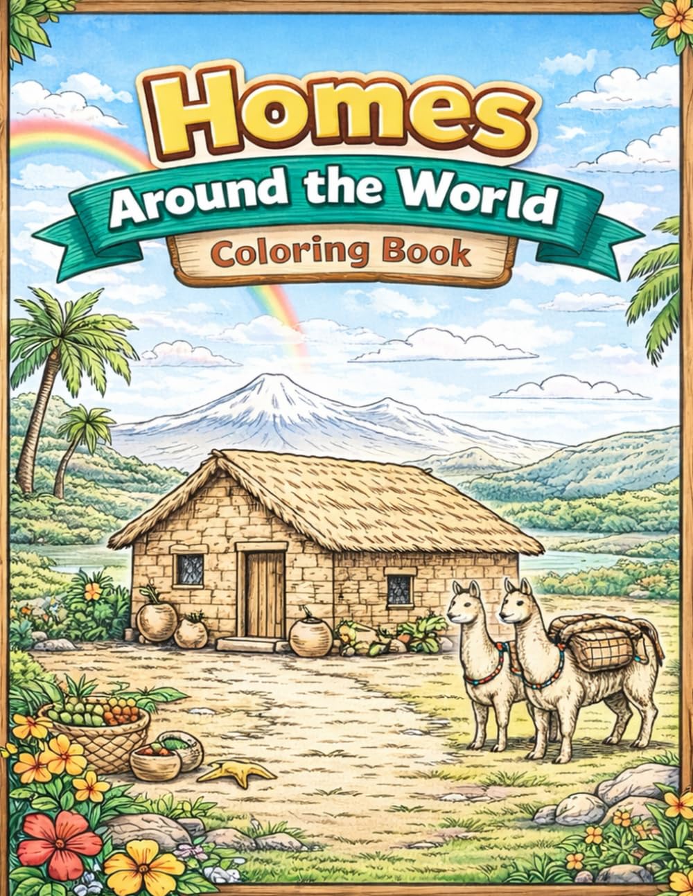 Homes Around the World: Coloring Book