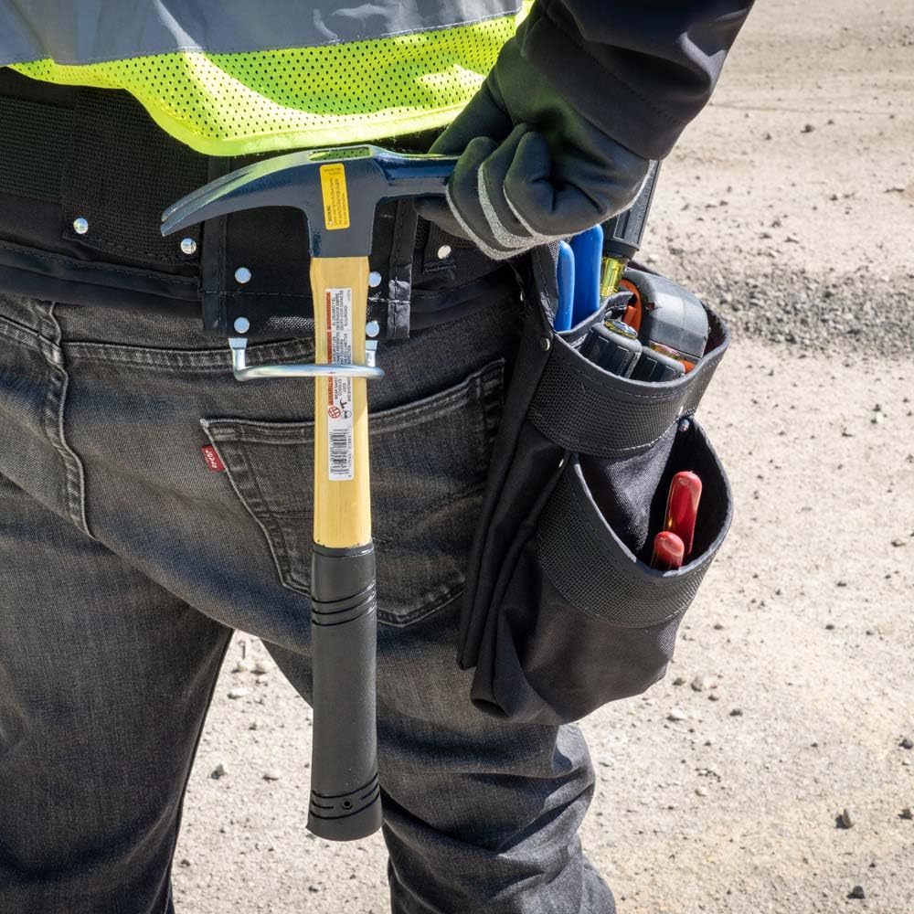 Klein Tools 5709M Wyściełany pasek narzędziowy/woreczek dla elektryka, 11-kieszeniowy, 4-częściowy, M