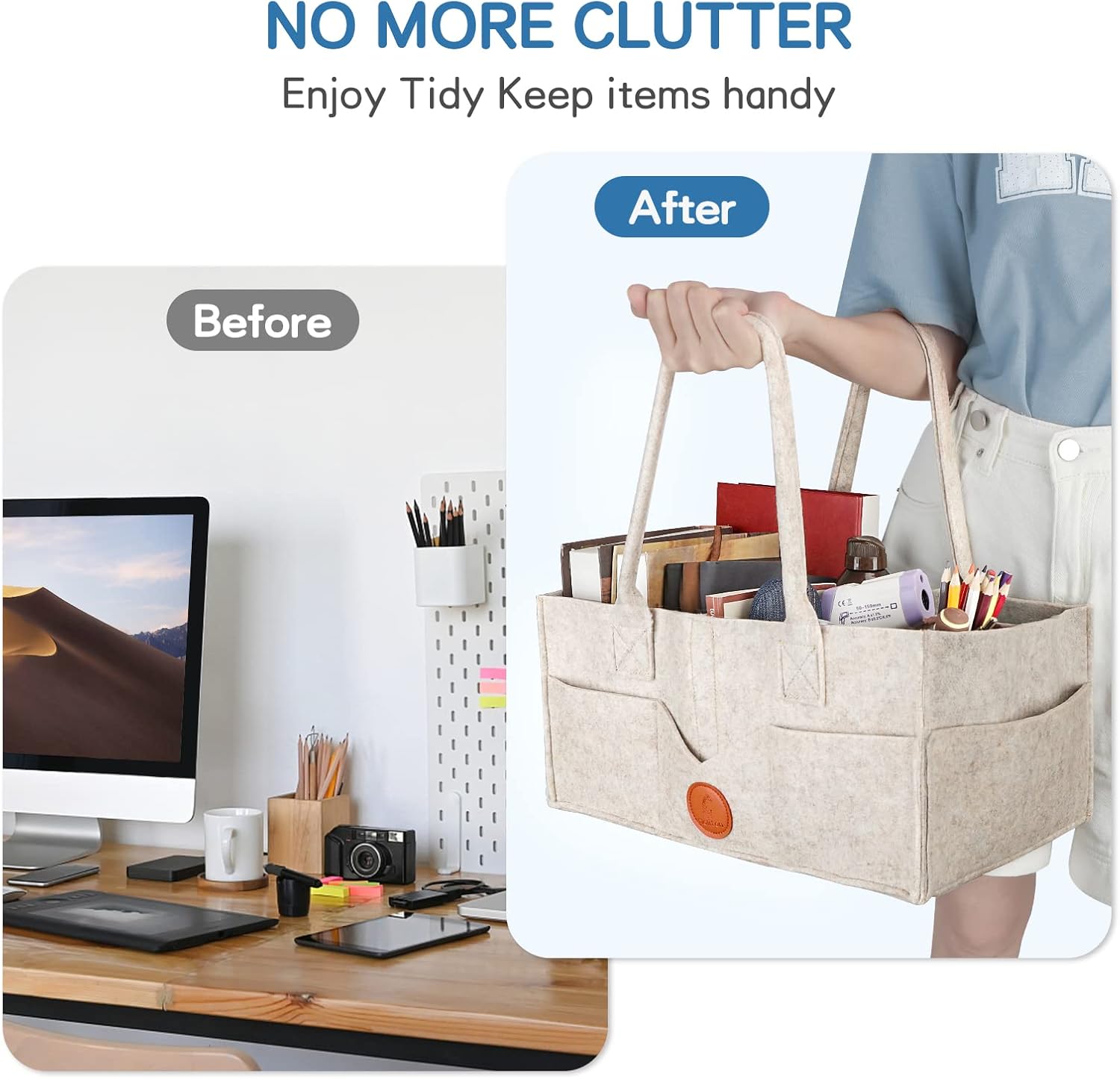 71kgof0zH2L._AC_SL1500_ Maliton Nappy Caddy, Newborn Essentials for Diaper Caddy, Sturdy Portable Washable Baby Caddy with Detachable Compartments. Baby Essentials for Newborn, Nappy Organiser for Indoor Outdoor, Khaki