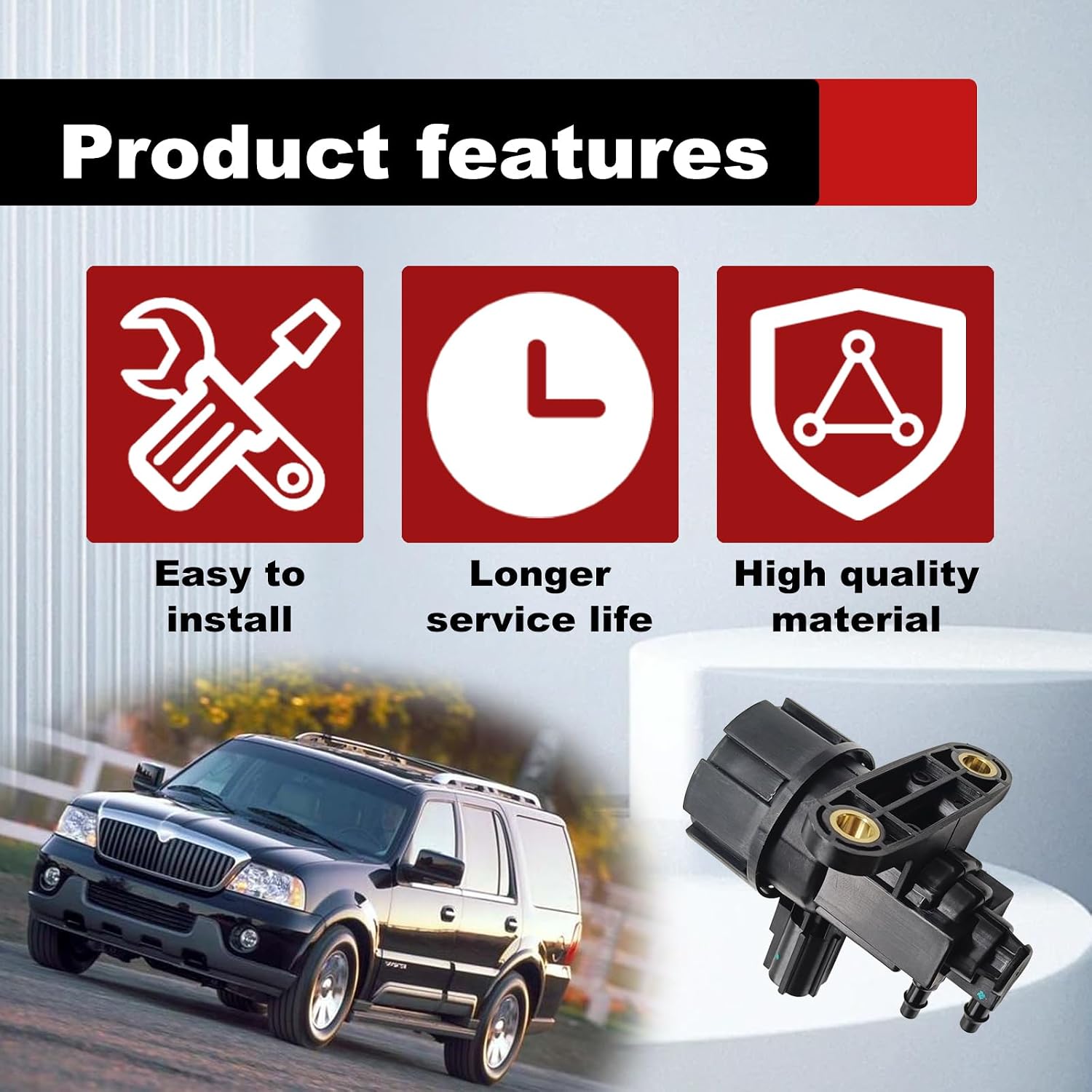 Pleoos EGR Vacuum Solenoid Valve VS63 F57Z9J459C F63Z9J459AA Compatible with Contour F150 E150 E250 E350 Escape Expedition Explorer Taurus Blackwood Navigator Cougar