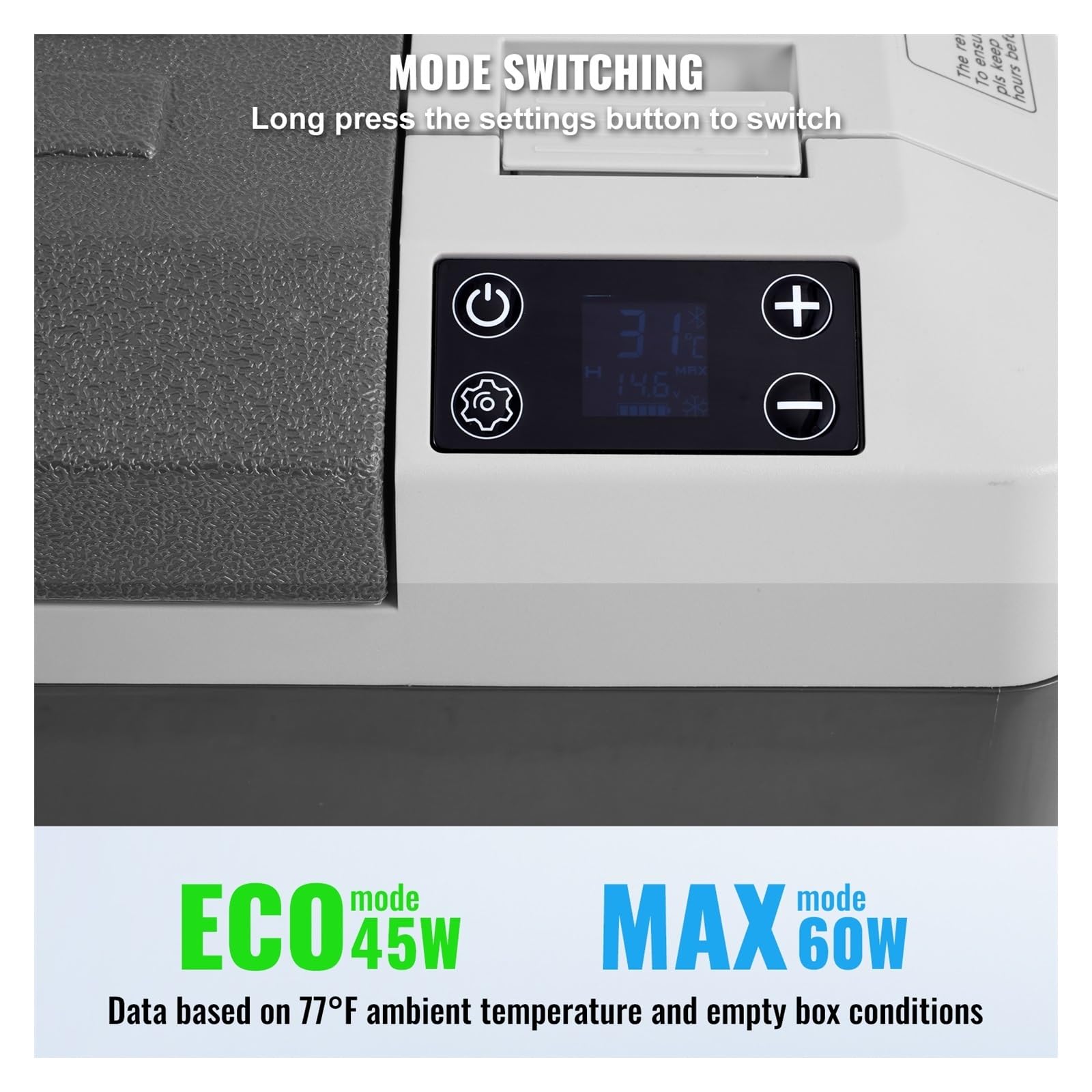 Refrigerador for Auto de 25L con reposabrazos, congelador de una Sola Zona, Rango Ajustable de -20 °C a 20 °C, 12/24 V CC y Enfriador de Hielo.