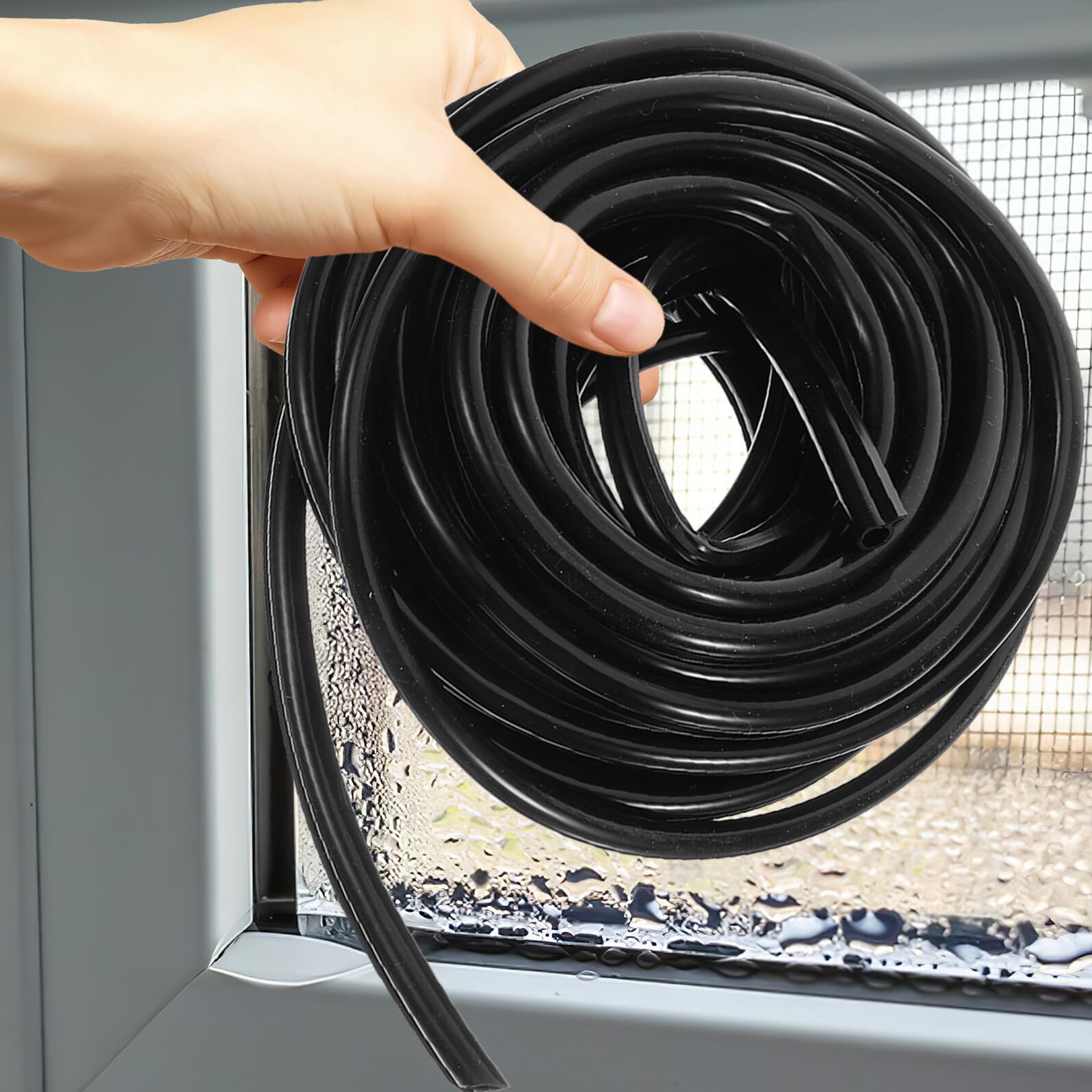 Striscia Di Tenuta Per Porte e Finestre in Gomma Siliconica Antivento Resistente Agente Atmosferico 10 Metri Per Sigillatura Fessure Isolamento Acustico Uso Domestico e Commerciale