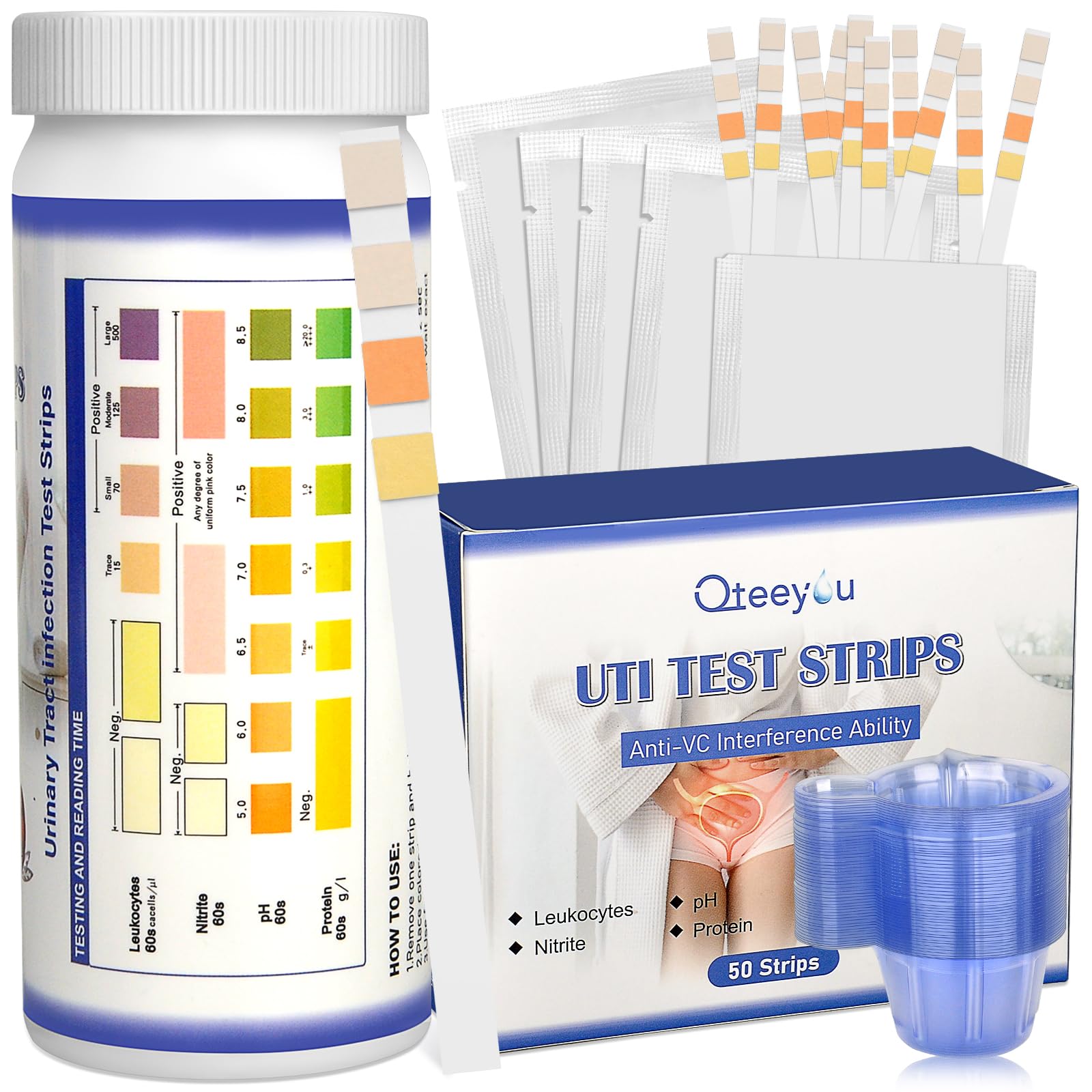Qteeyou 4-in-1 UTI Test Strips - home tests | Mubboo