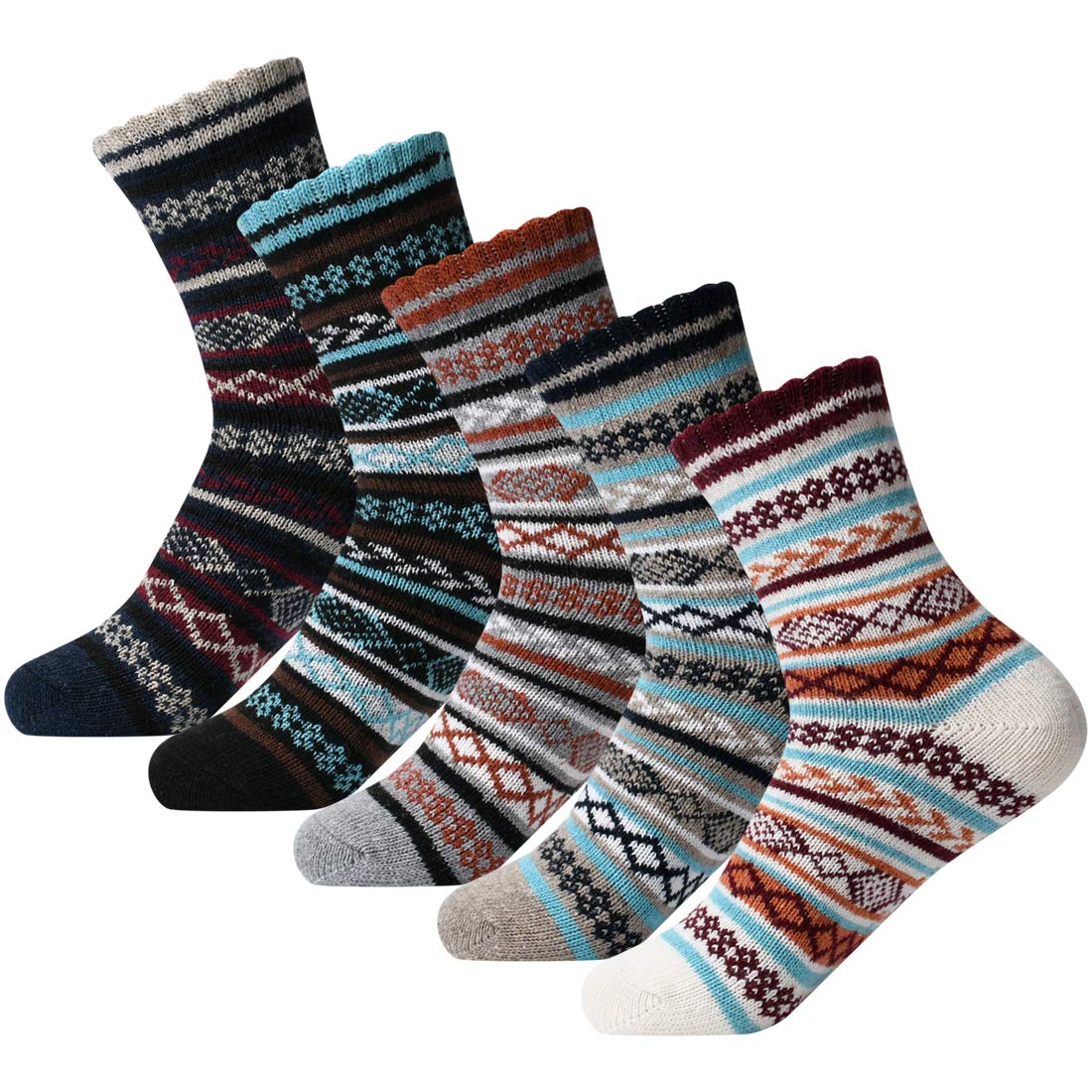 FYC Socks for Women - Stocking Stuffers Gifts for Women - Warm Thick Soft Wool Cozy Crew Socks Christmas Gifts for Woman