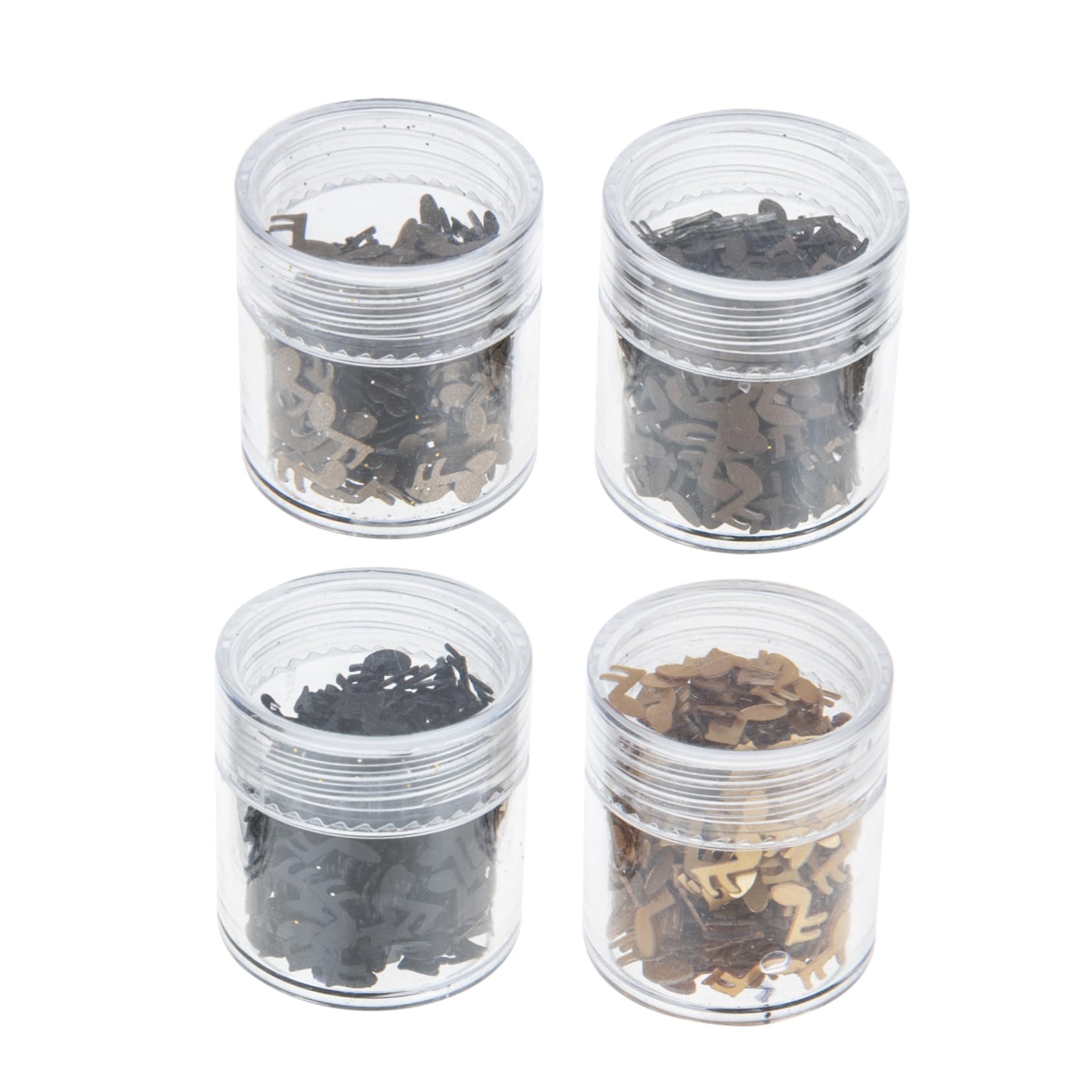 Healeved 4 Set Di Paillettes Per Unghie A Forma Di Nota Glitter Materiali in Pvc Resistenti Per Manicure 4 Scatole*4