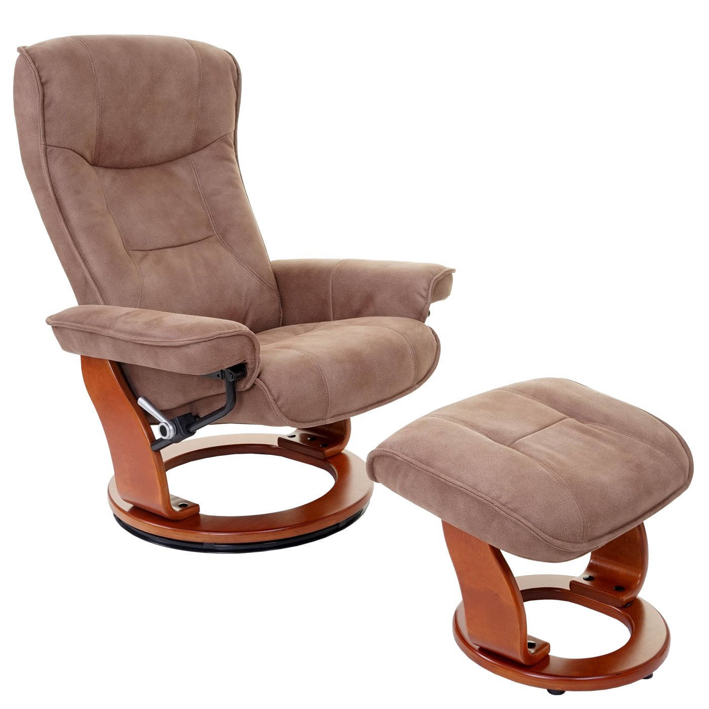 Robas Lund MCA Relax sillón Hamilton, sillón. Taburete, plástico/Textil 130 kg ~ antikbraun, color miel