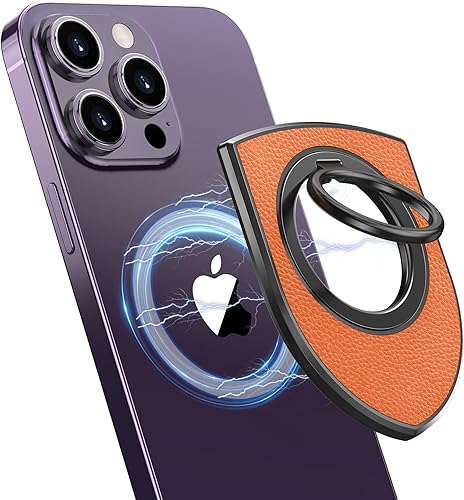 Soporte magnético de doble cara para anillo de teléfono Magsafe, soporte de anillo de dedo con fuerza magéntica más fuerte, agarre de teléfono