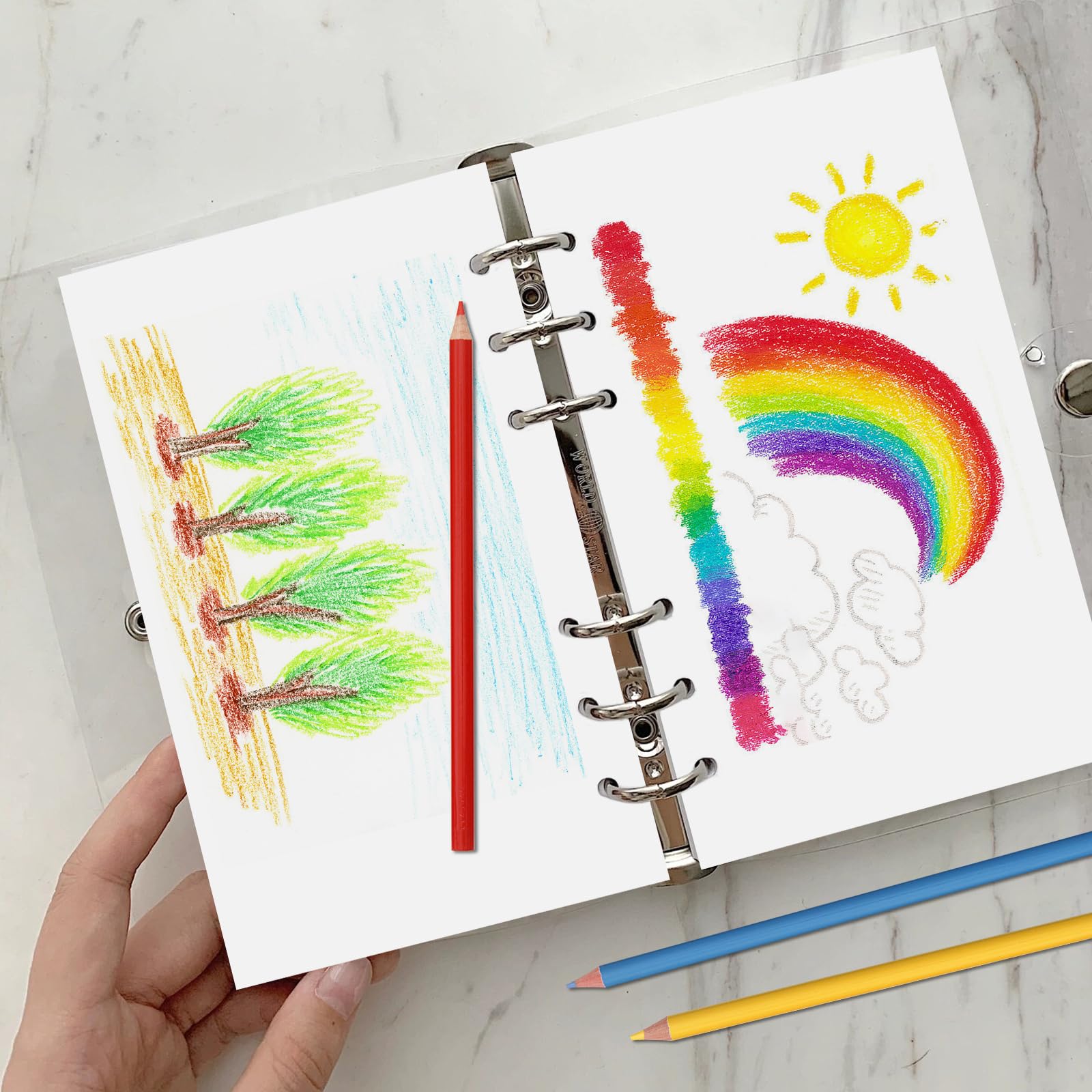 3 Pack A5 Refills Paper, 135 Sheets/270 Pages A5 Insert Thick Refillable Paper, A5 Notebook Refill - Image 2