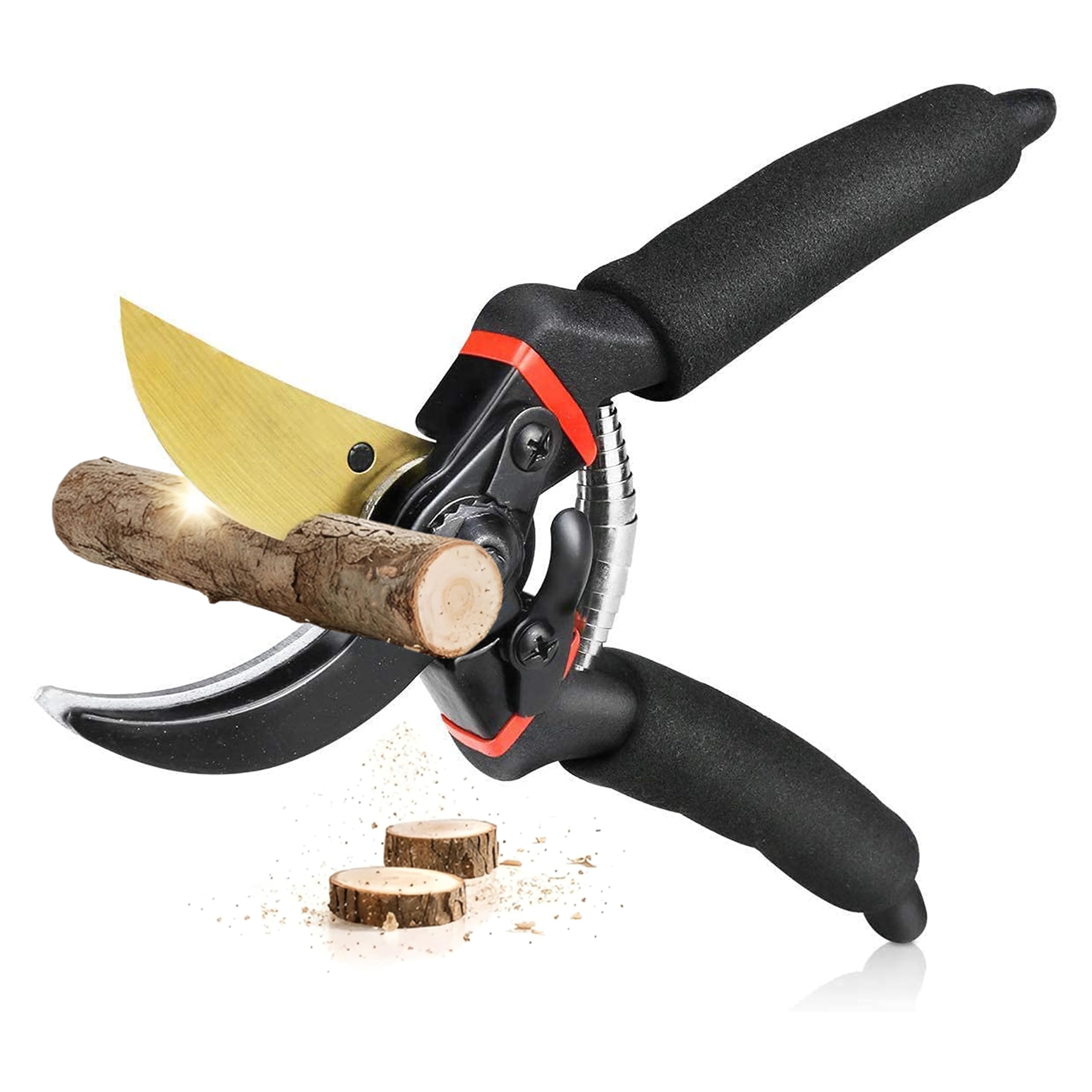 8 Inch Heavy Duty Gardening Scissor/Plant Cutter for Garden/Pruners for Plants/Branch Cutter for Plants/Flower Cutter/Secateurs/Pruning Shears (Titanium Blade, Black)