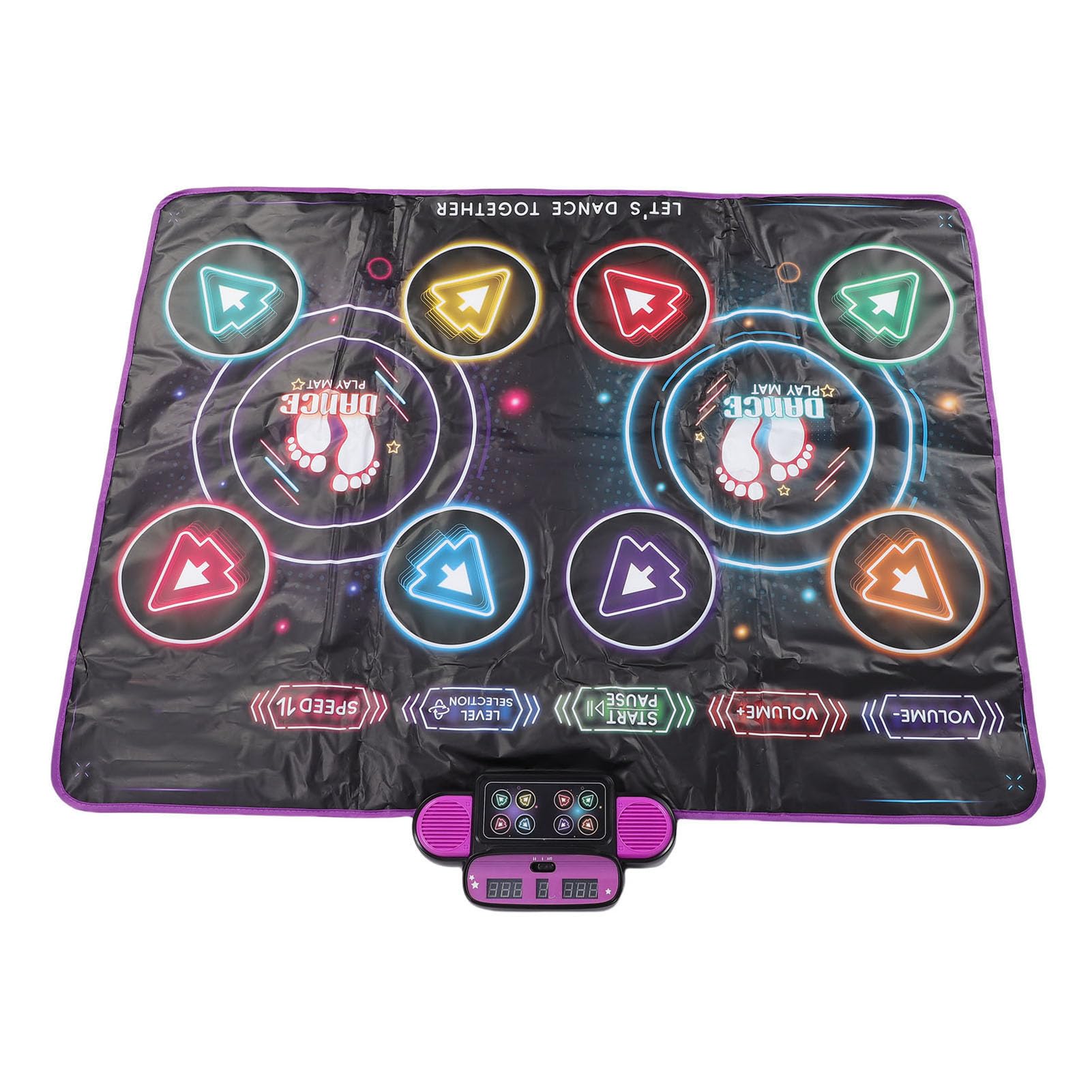 Tappetino da Ballo Elettronico Bluetooth con Effetti di Luce Dinamici, modalità Competitiva per Doppio Giocatore, Tappetino da Ballo per Bambini