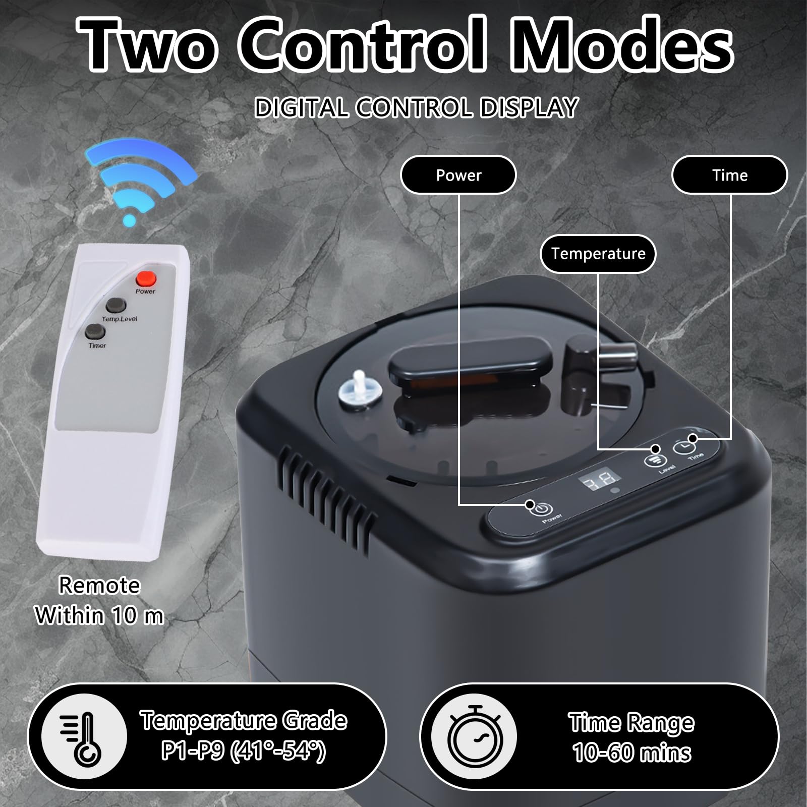 Upgrade draagbare stoomgenerator voor sauna 4L, 1200W krachtige mini-stomer met afstandsbediening, snelle opwarming voor thuisspa & volledige lichaamsverzorging, geschikt voor saunatent, deken