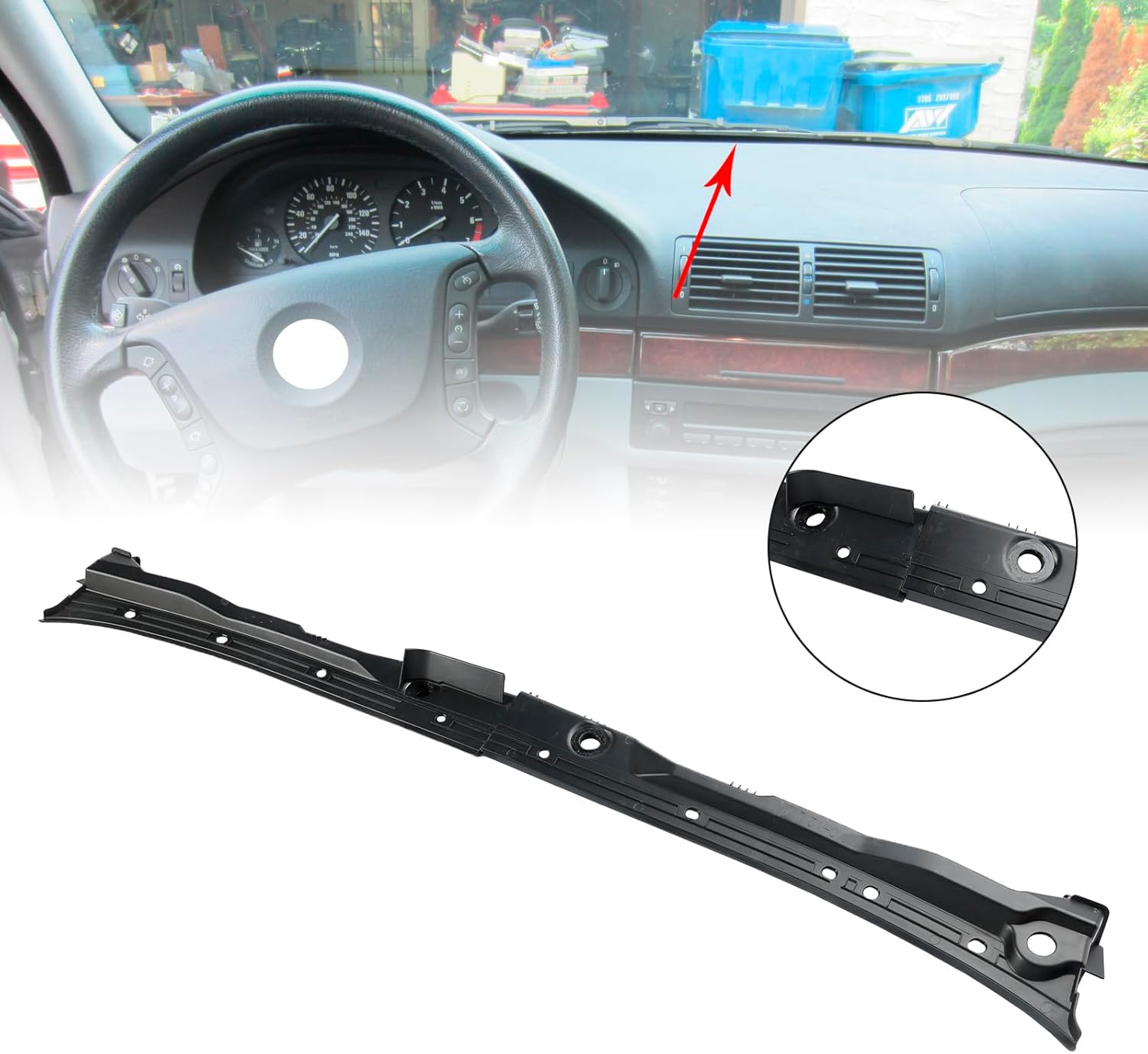 Windshield Cowl Cover 51718159292 Fit For BMW 525i 528i 530i 540i M5 1997-2003