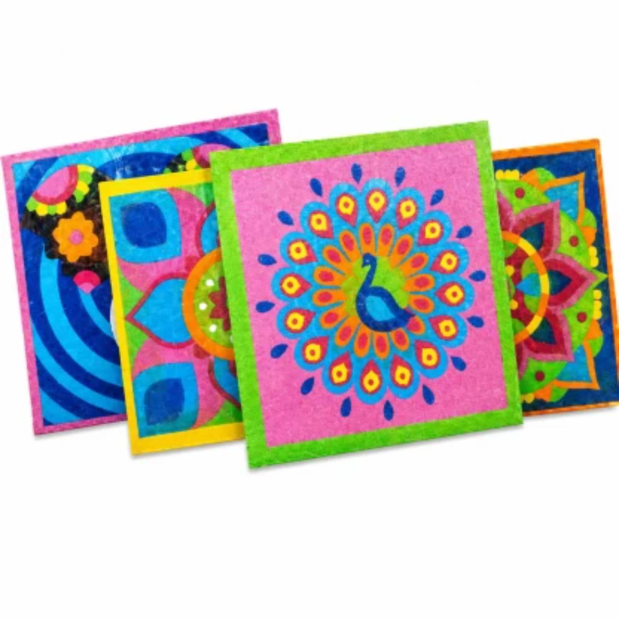 Handycrafts Funskool Sand Art Kit, 6 Different Designs, DIY Kit, Art and Craft Set for Kids, Learning, Fun & Engaging Activity for Childrens, Multicolour, Gift Set for Kids, Age 5+ Years 1