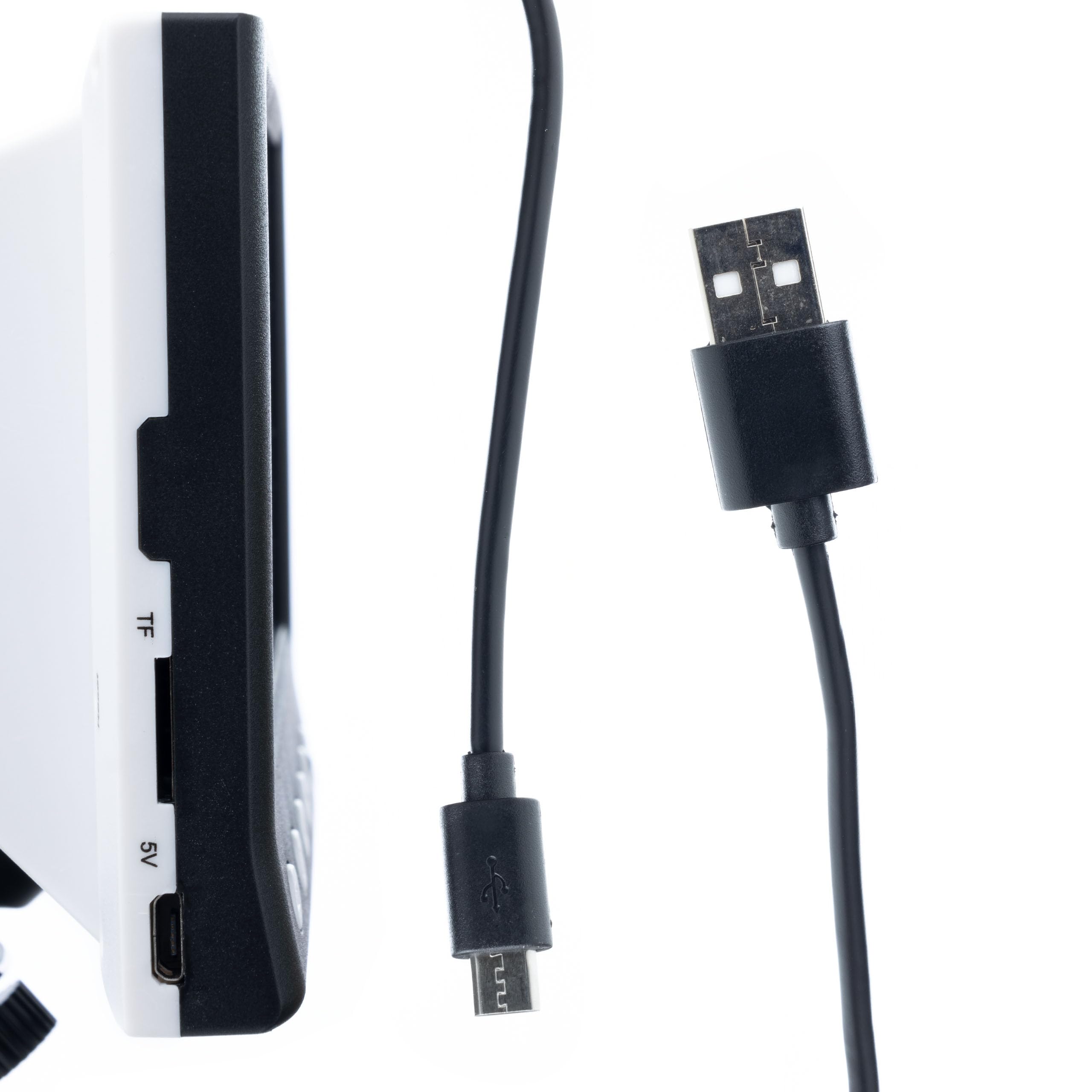 Rosfix Microscopio Digital DM7-B1 - Pantalla LCD 4.3" 50X-1000X 8 LED USB MicroSD | Para Electrónica, Joyería, Biología, Didáctica | Microscopio Portátil Profesional
