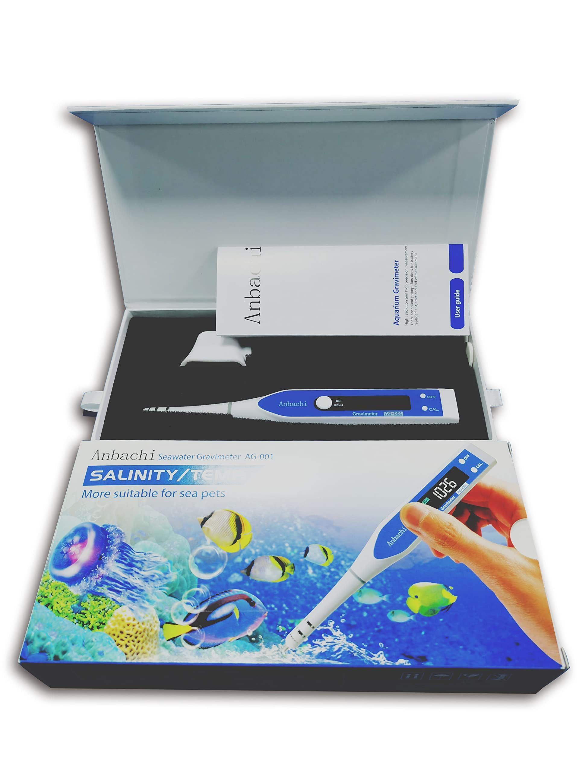 Testeur de salinité numérique, hydromètre, idéal pour l'hydroponie, l'aquarium, le bassin à poissons, l'aquaculture, la gravité spécifique (SG) et la température 3 en 1