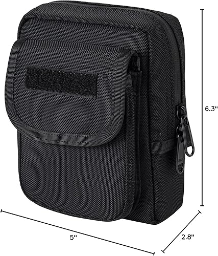 Miniatura 8 de Bolsa compacta para artilugios, bolsa táctica MOLLE de nailon para cinturón de trabajo policial policial, bolsa de cintura para herramientas