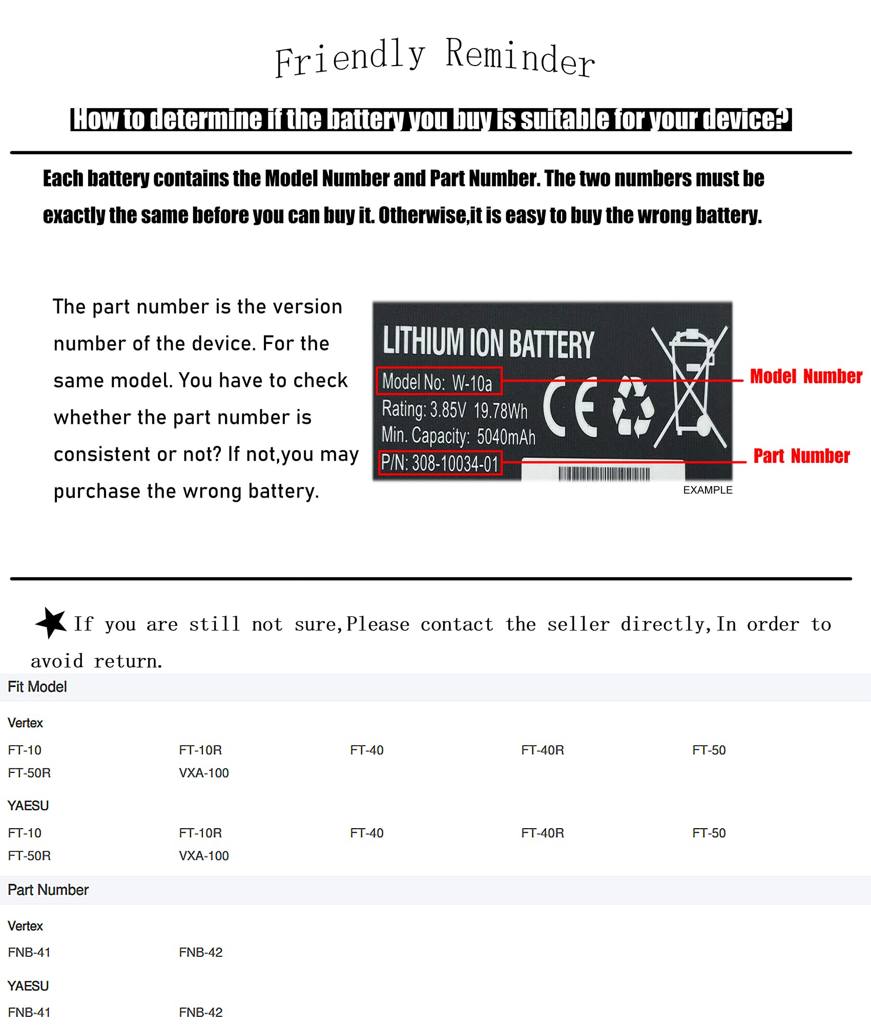 BCXY FNB-41 FNB-42 Battery Replacement for YAESU FT-10 FT-10R FT-40 FT-40R FT-50 FT-50R VXA-100