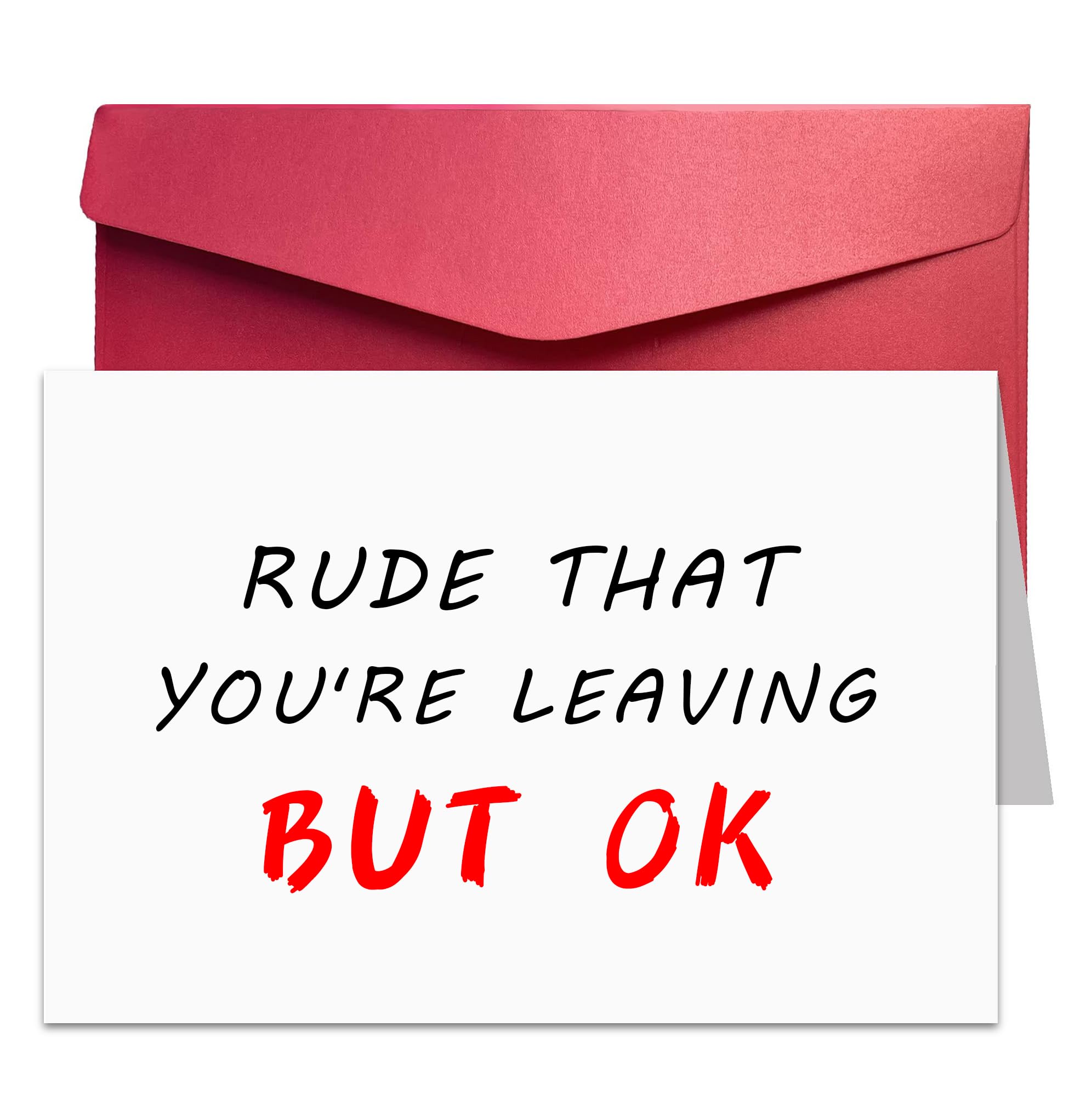Funny Colleague Going Away Card Gift for Him Her, Coworker Leaving Card, RUDE THAT YOU'RE LAVING BUT OK