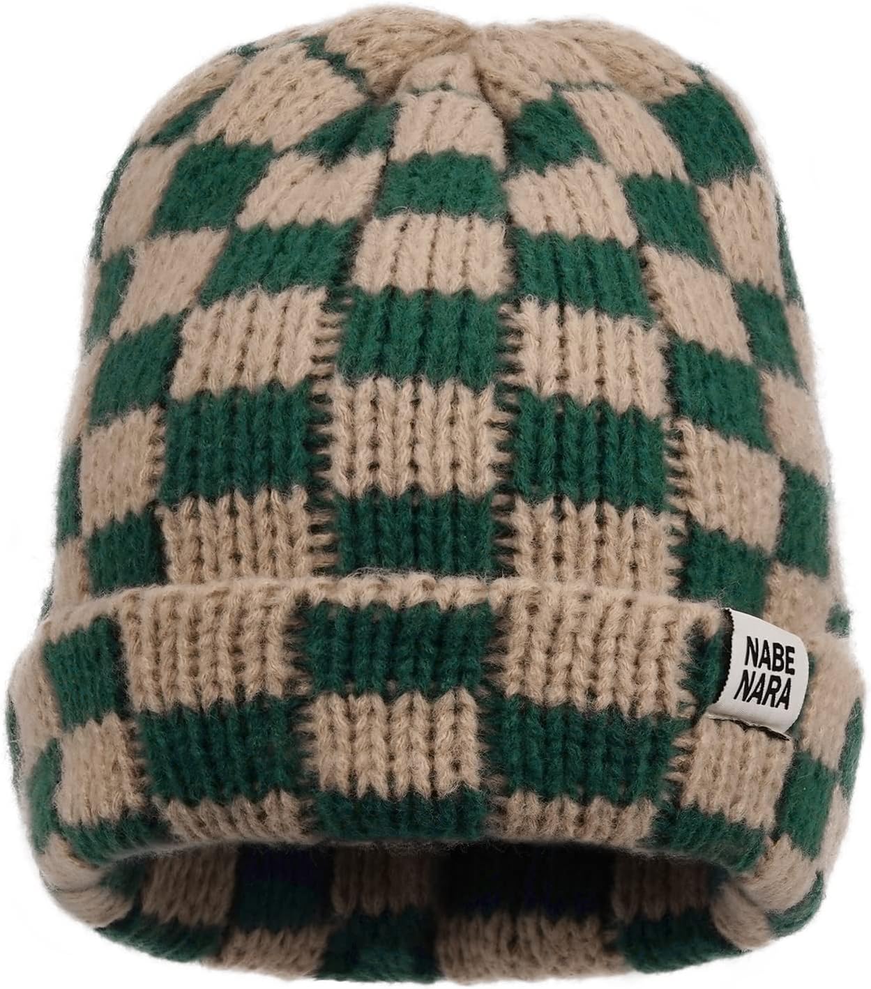 CLAPE Womens Cute Slouchy Beanies Hats, Winter Warm Chunky Checkered Beanie Large Cuff Knitted Hat Ski Cap for Cold Weather - Image 9