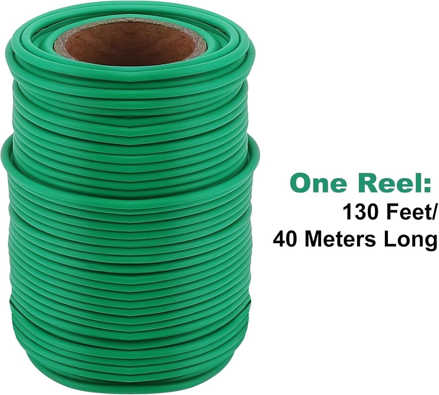 Filo verde da giardino 40m per legare piante 2,5mm | Rotolo continuo con rivestimento morbido flessibile per sostegno piante interno ed esterno
