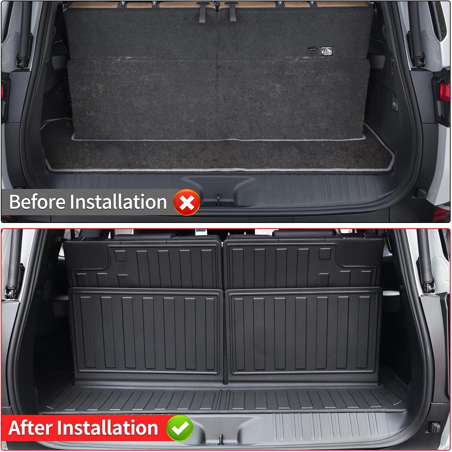 Trunk Mat Applicable to 2024 2025 2026 Lexus Gx550 Fully Protective Cargo Compartment Interlay Fully Surrounded Waterproof Cargo Compartment Mat Protective Pad Modification Accessories (Power seat)