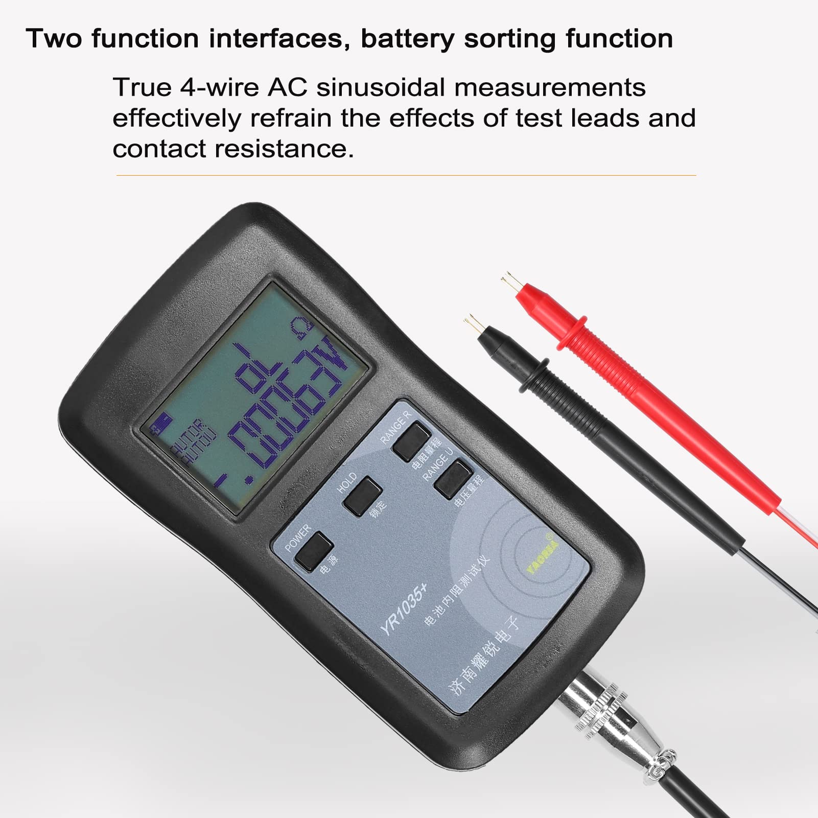 Kedelak Alta precisión Rápido YR1035 Batería de litio Prueba de resistencia interna Instrumento 100V Vehículo eléctrico Grupo 18650