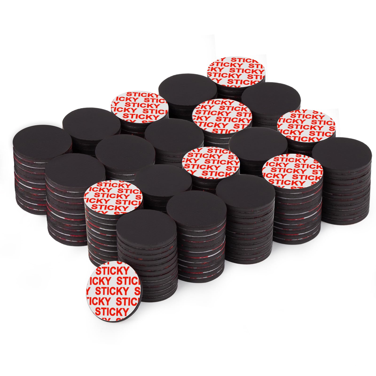 Towjug Magnetic Dots with Adhesive Backing (Diameter 1.2" x 0.08"), 240 Pieces Anisotropy Circle Magnets for DIY, Art Projects, Whiteboards & Fridge