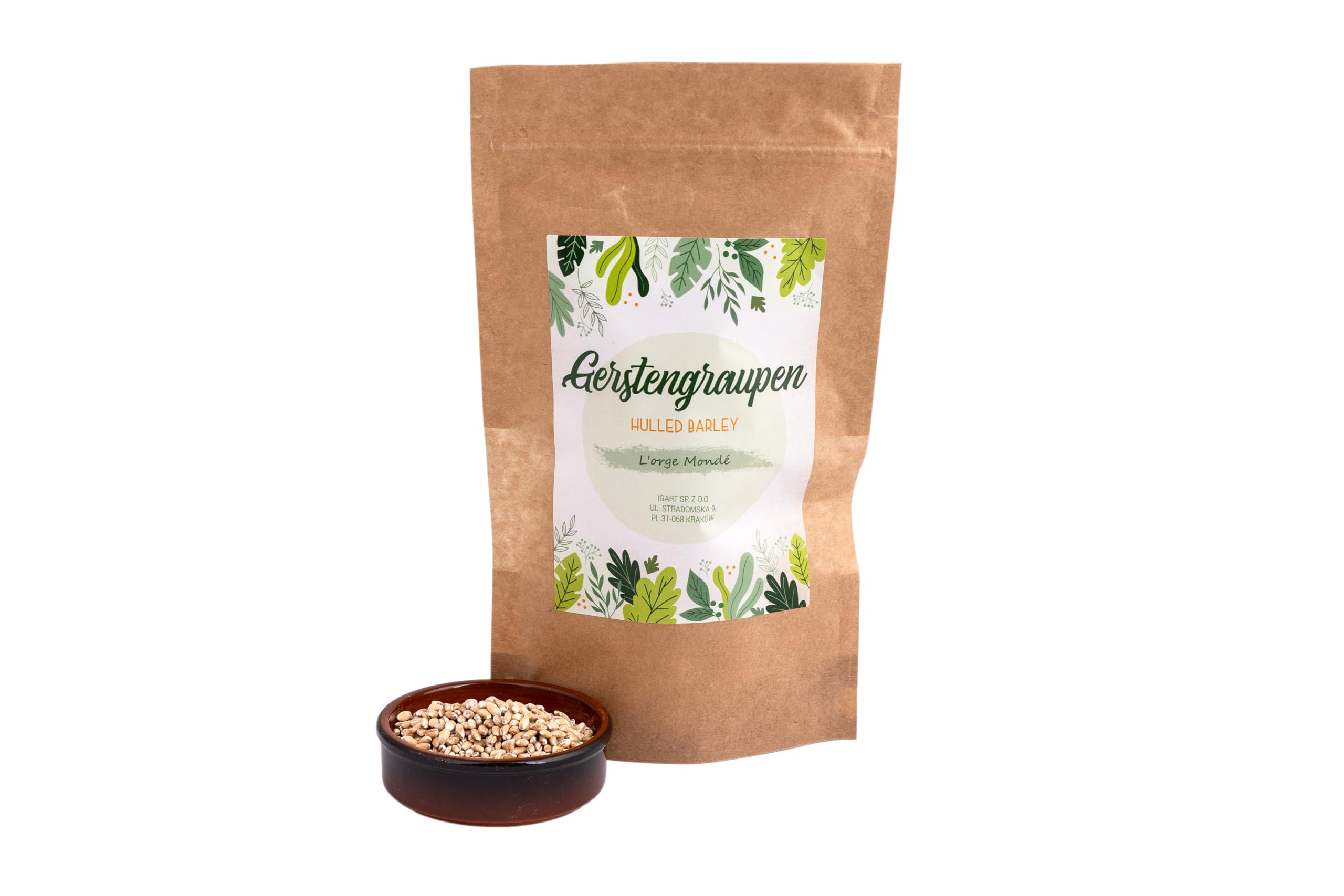 IGART Orge Perlé 3kg, Idéal pour la Soupe, les Salades ou le Ragoût, Riche en Protéines naturelles et en Fibres Alimentaires