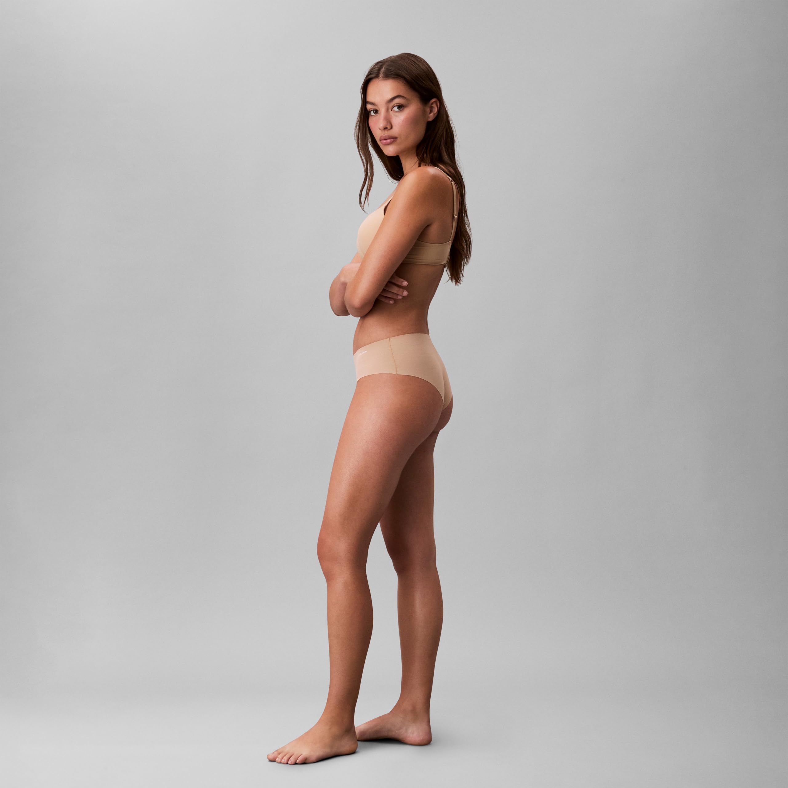 Calvin Klein Invisibles Hipster damskie majtki wielopakowe, jasny karmelowy 5, mały, Jasny karmel 5, S