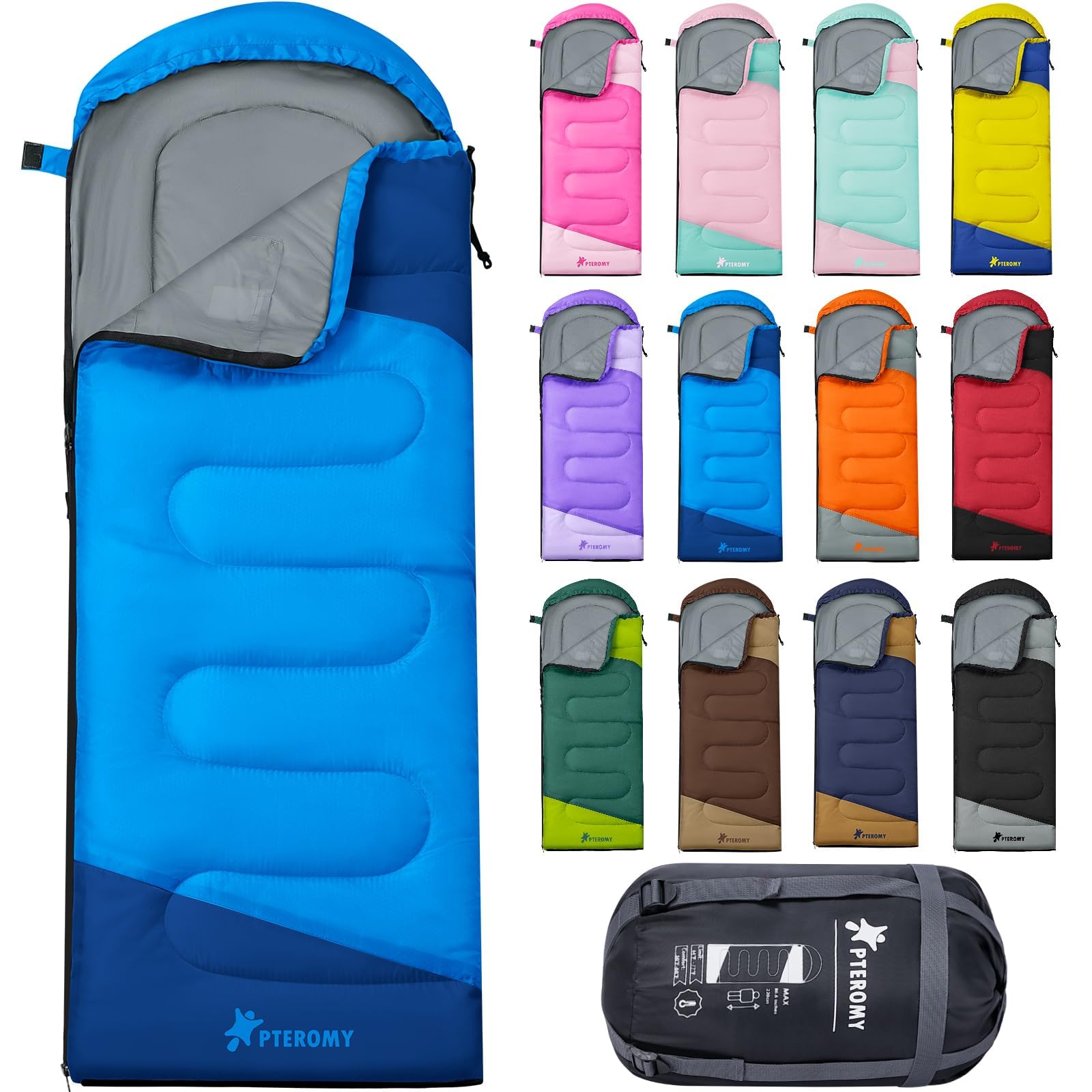 PTEROMY 50–80°F Sleeping Bag