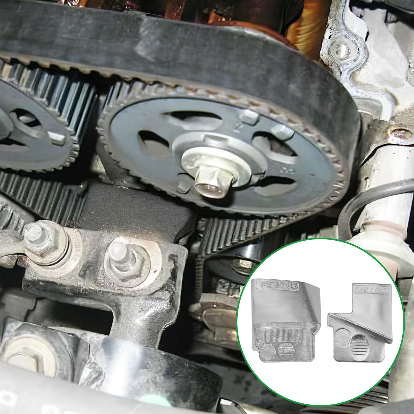 2 Pezzi Strumenti in Metallo per Rimozione e Installazione di Cinghie Elastiche Auto, Strumento di Montaggio e Smontaggio Cinghie Elastiche, Dispositivo di Collegamento per Cintura Elastica