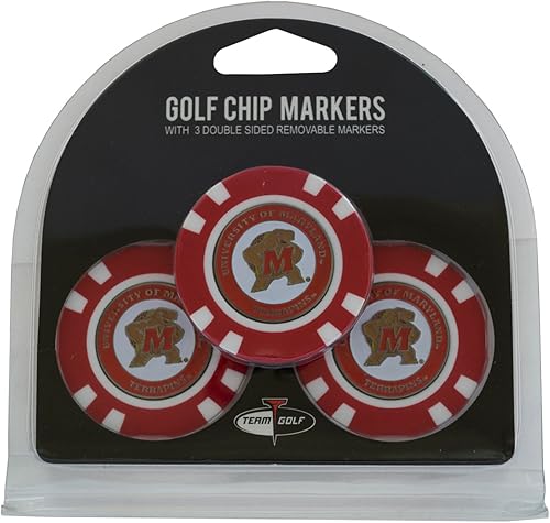 Miniatura 23 de Team Golf Tamaño de fichas de póquer NCAA con marcadores de esmalte de doble cara más pequeños