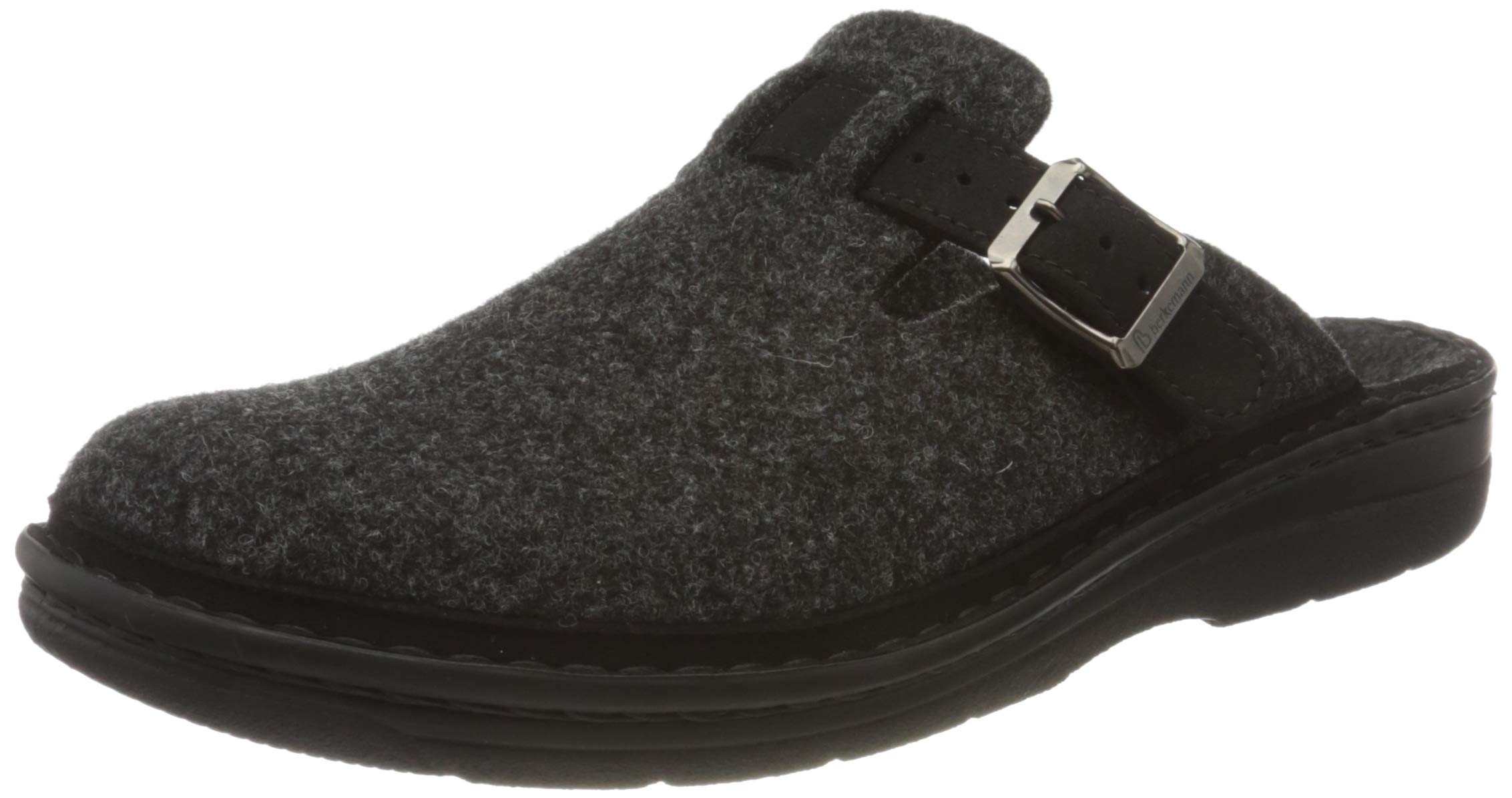 Berkemann 5710 Men’s Open Back Slippers, Grey (Dunkelgrau 937), 10.5 UK