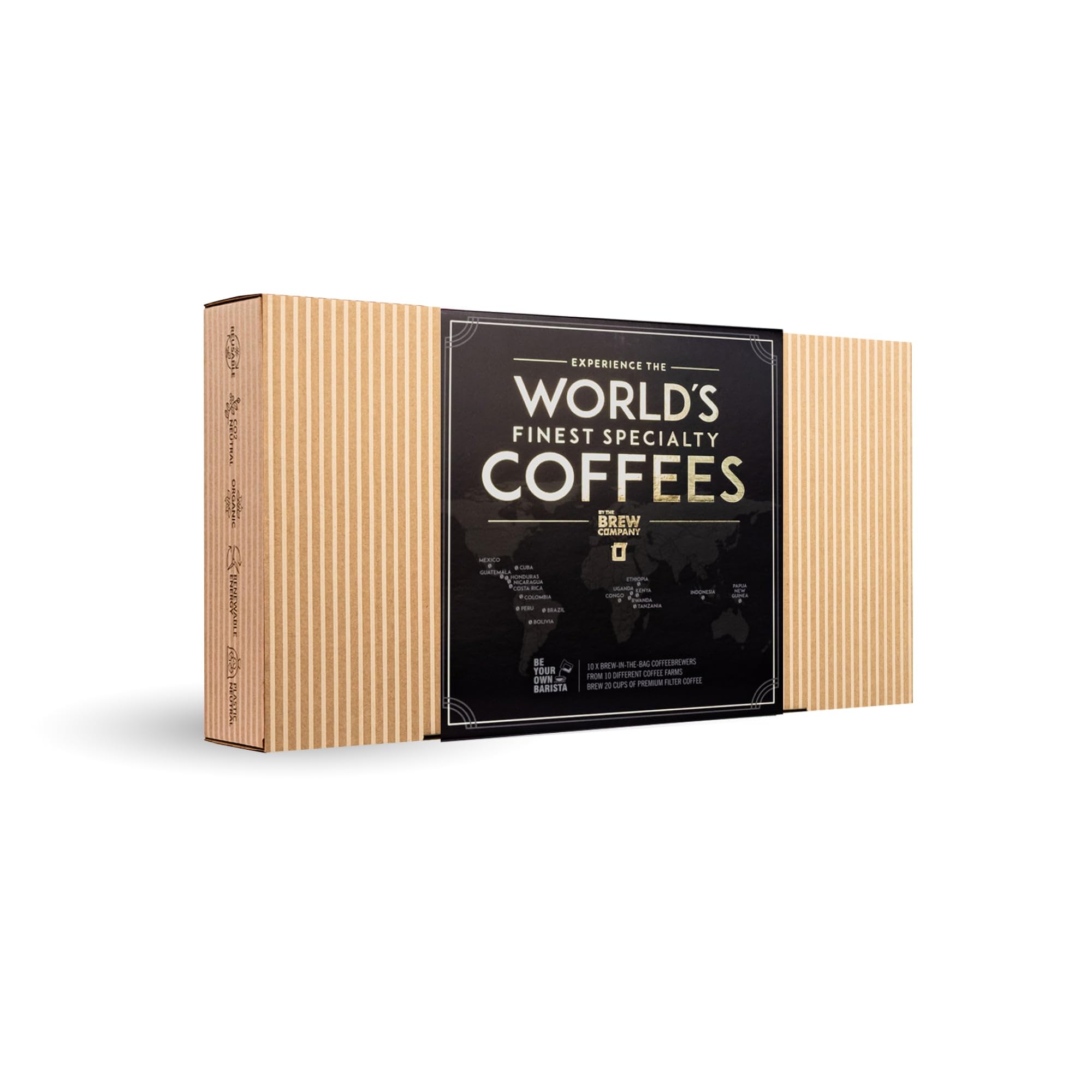 Kaffee Geschenk Probierset für Kaffeeliebhaber - Innovative Geburtstags Geschenkideen für Mann & Frauen | Spezialitäten & Gemahlen Coffee Set aus Premium Kaffeebohnen | Geschenkset aus Aller Welt