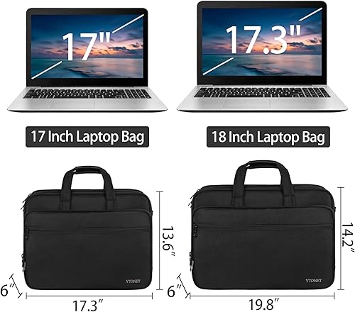 Miniatura 6 de Ytonet Maletín para laptop para juegos de 18 pulgadas, funda extragrande expandible para computadora, bolsa resistente al agua para hombres con