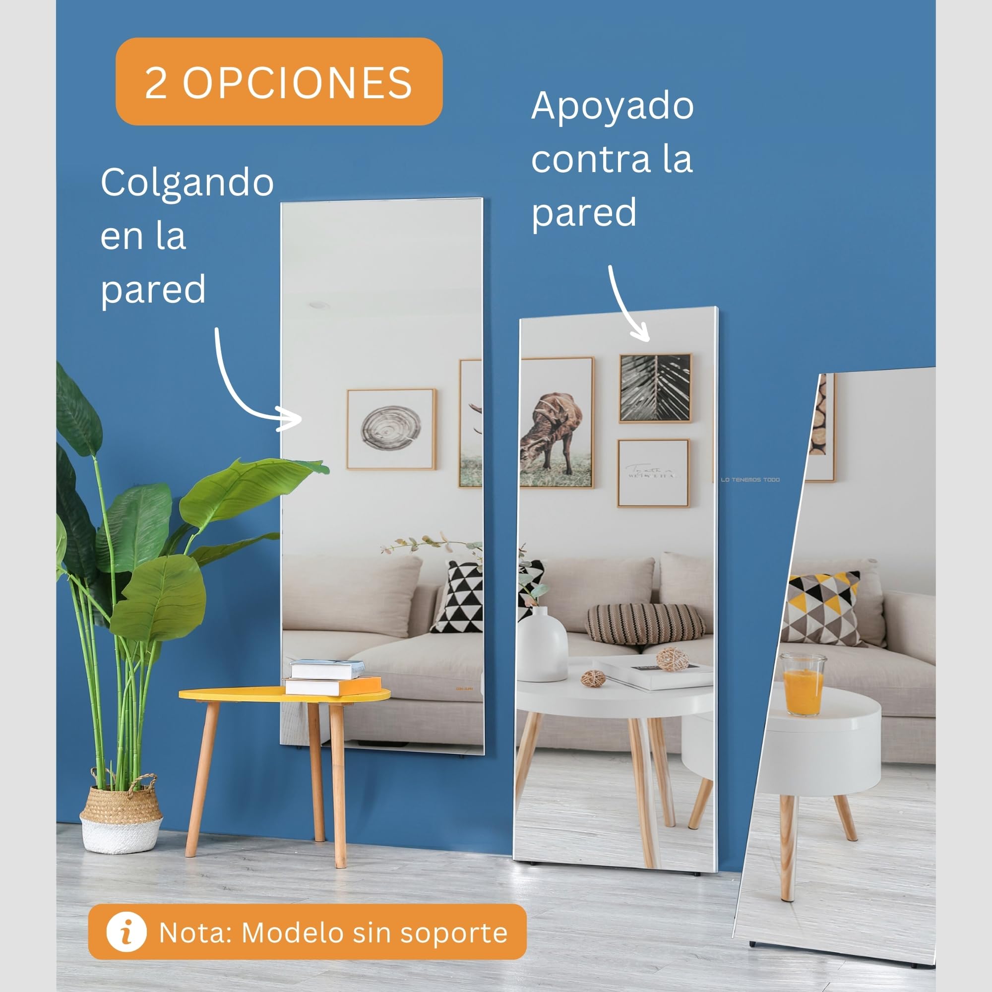 brisafe Espejo de Pared de Cuerpo Entero, irrompible y Moderno, Espejo de 160 x 50 cm Grande para Colgar, Marco de Aluminio Fino en Negro, irrompible y Ligero