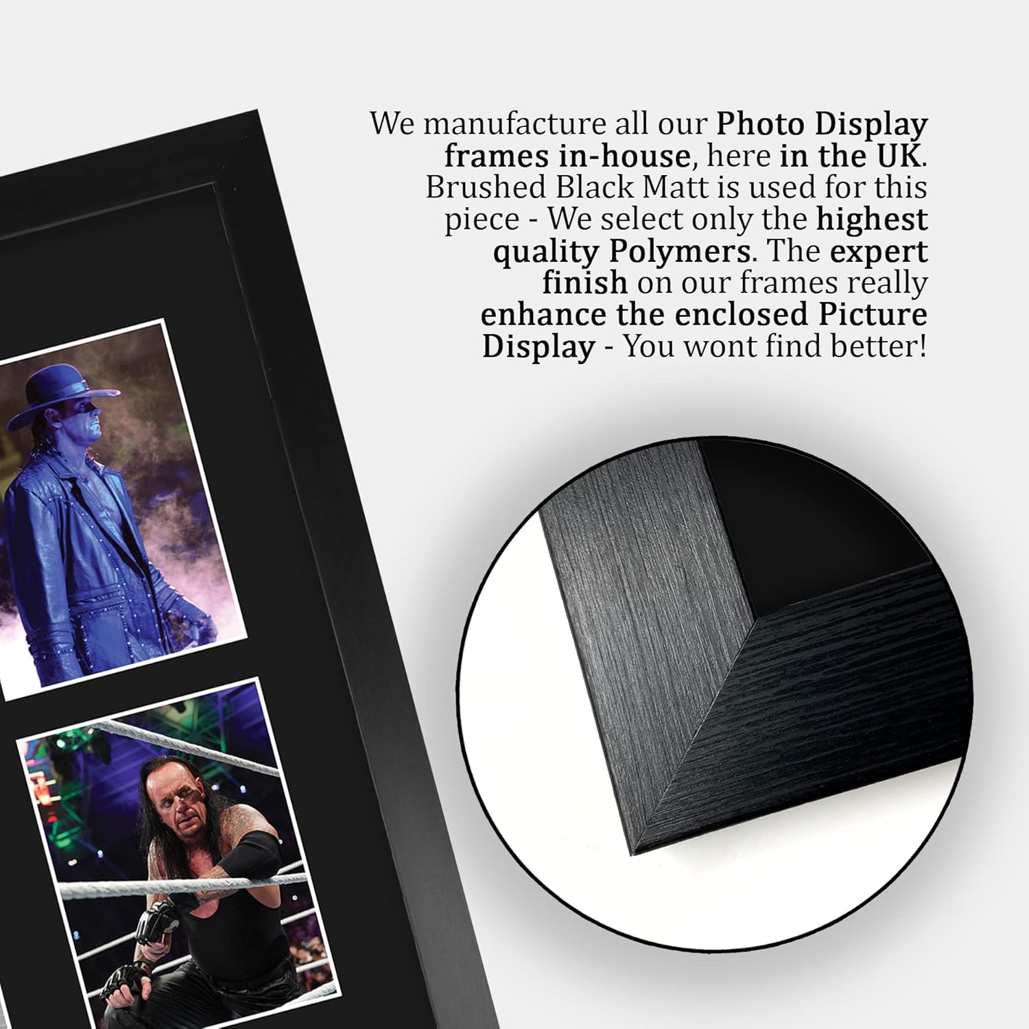 HWC Trading The Undertaker Wrestling 16 x 12 inch (A3) Printed Gifts Signed Autograph Picture for WWE & WWF Memorabilia Fans - 16" x 12" Framed