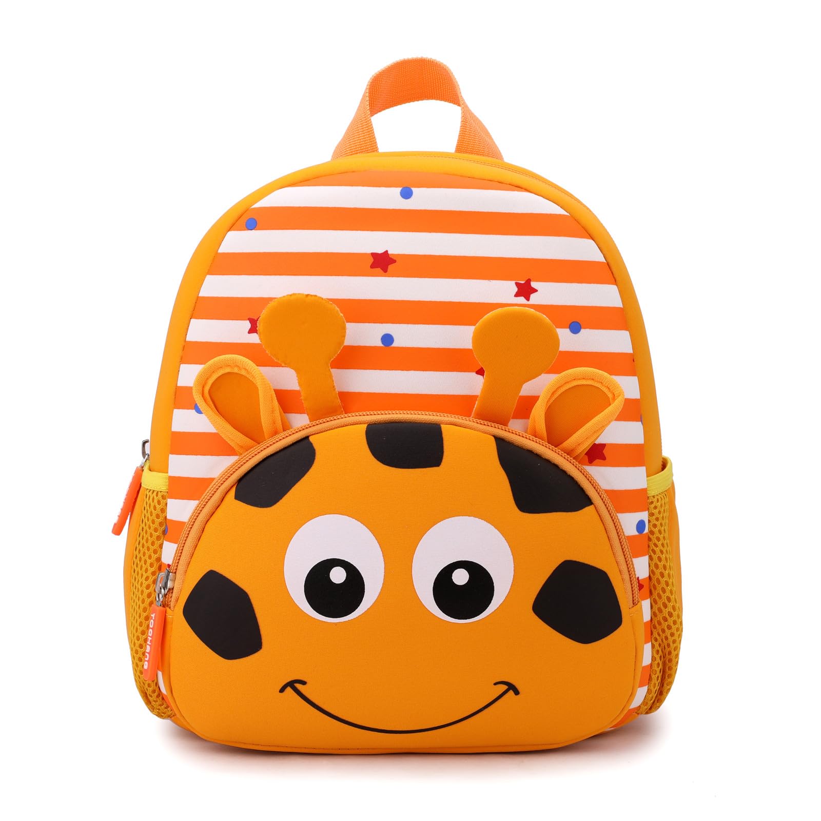 Hefullo Toddler Backpack Neoprene Zoo Kids Casual Backpack Water Resistance Kindergarten Preschool Bags for Little Boys Girls (Giraffe)
