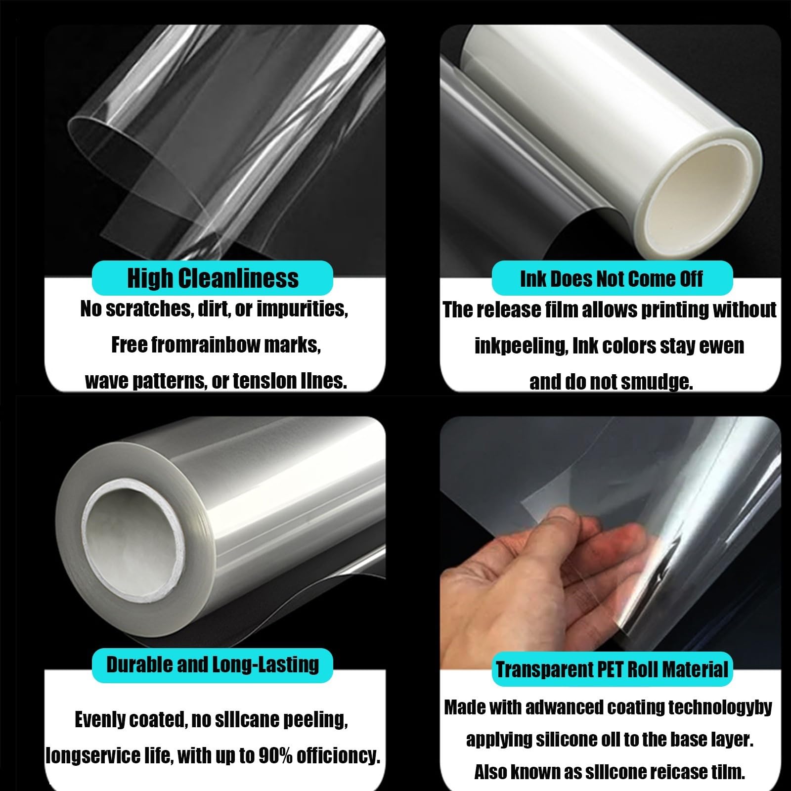 Feuille de film PET A3 transparente 420×300mm, épaisseur 0.05–0.5mm, panneau plastique flexible, idéale pour cadres photo, signalétique, affichage, bricolage et impression DTF(0.5MM-2Pcs)