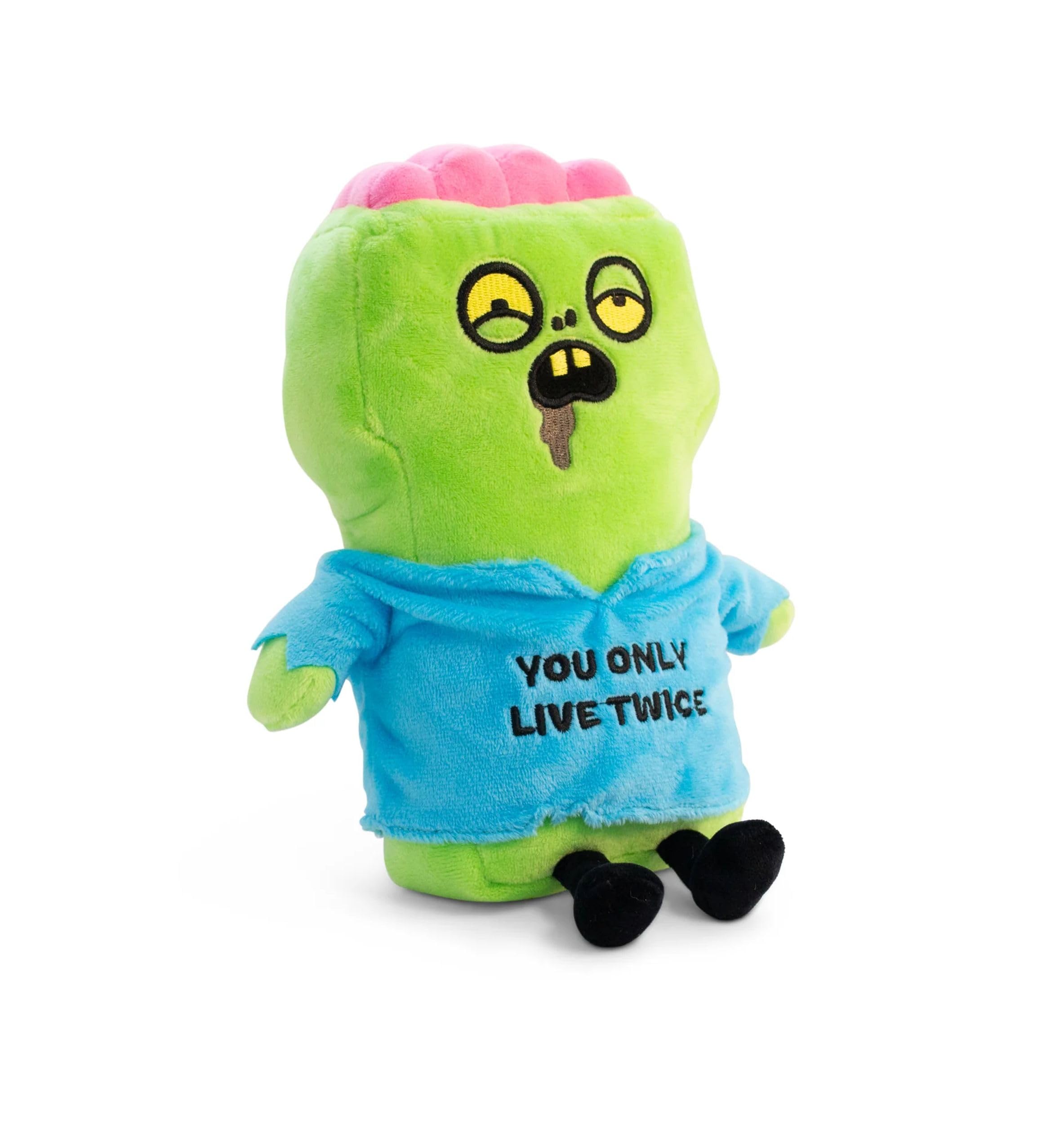 Punchkins Zombie Plushie, Funny Meme Gag Gift, Comical Plush Collectible, Stocking Stuffer Present, Great for Emotional Support, Fun Desk Accessory, Weighted Base for Display