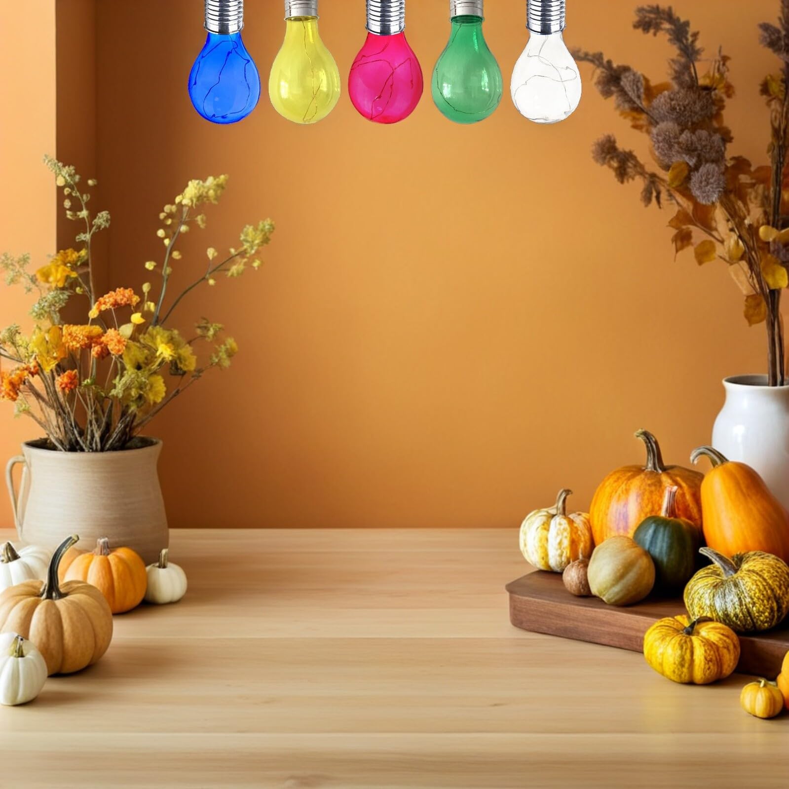VALICLUD Lampadine Solari da Esterno LED Clip Impermeabili, Set da 5 Lampadine Sospese Colorate per Decorazioni Giardino, Illuminazione a Energia Solare per Feste e Ambienti Esterni