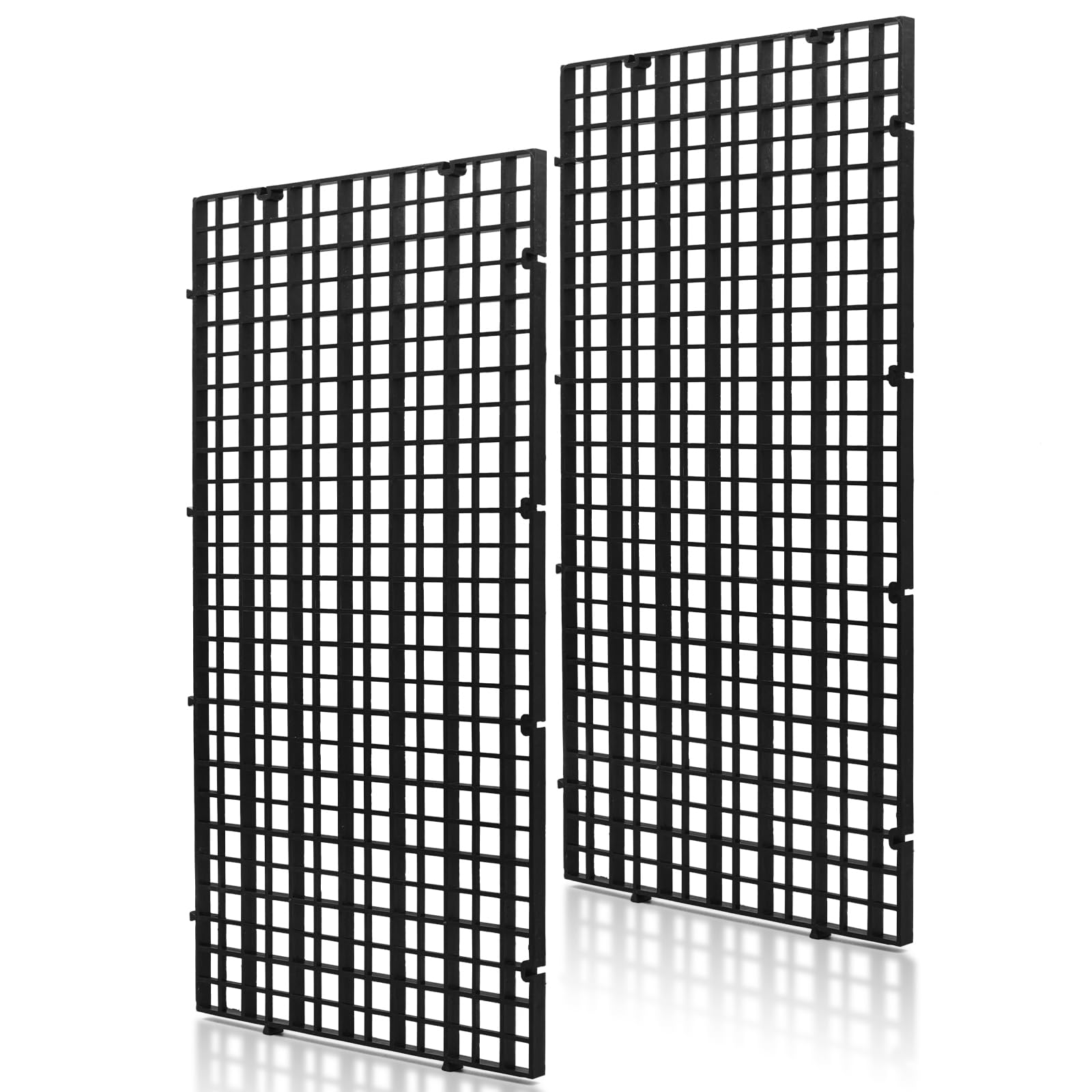 LINLAN 2 Pieces 5.9x11.2in (15X30cm) Aquarium Grid Plastic, Fish Tank Divider, Egg Crate for DIY Filtration and Bottom Protection in Aquascaping (