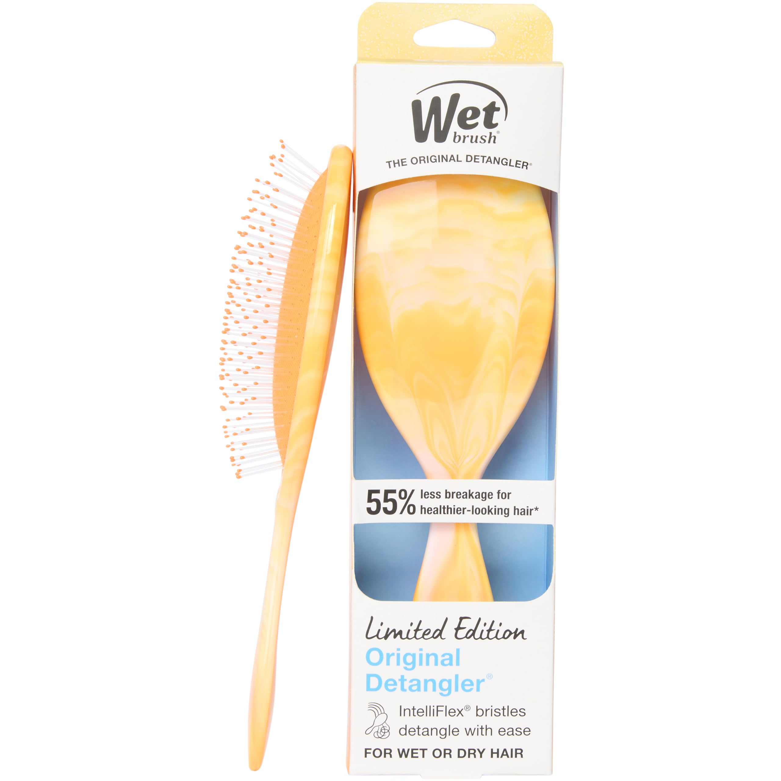 Wet Brush Original Detangler Hair Brush, Flexible Bristles Gently Detangle All Hair Types, Works on Wet or Dry Strands, Ergonomic Handle, Reduces