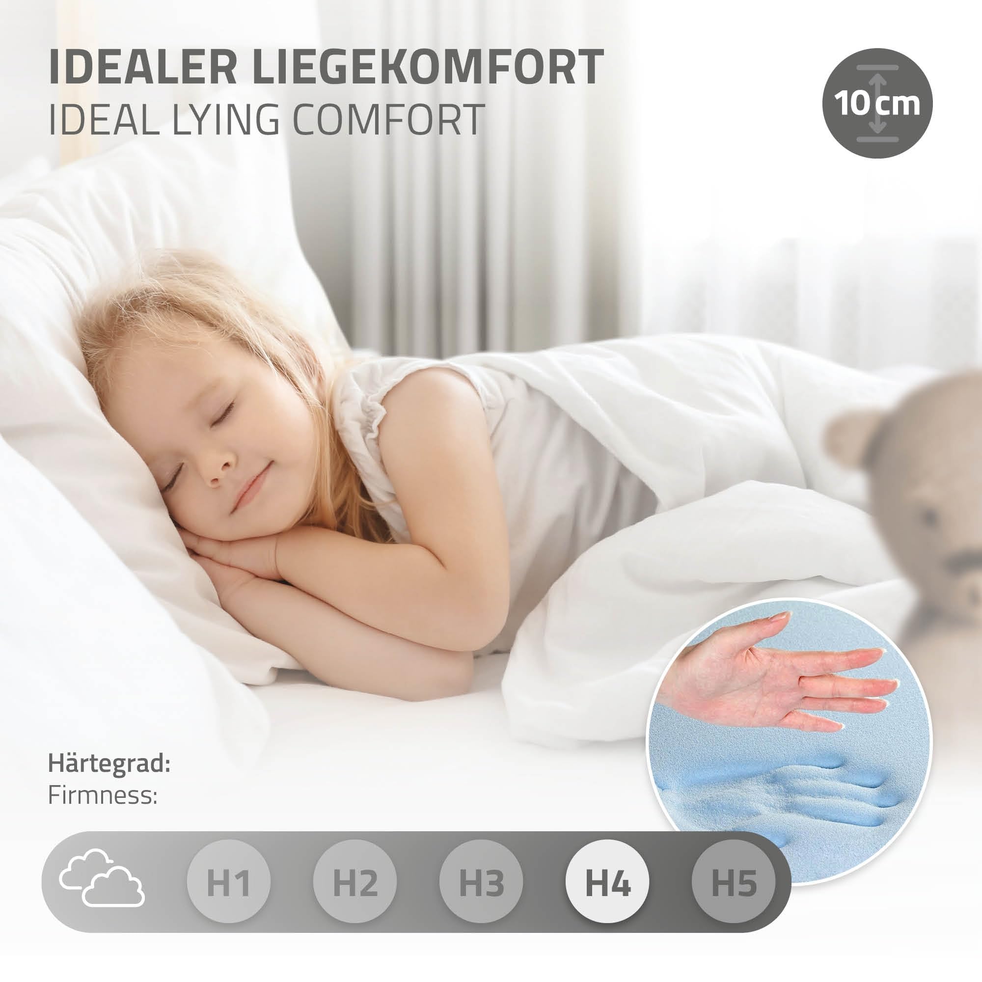 ML-Design Kinderbett 90x200 cm Natur mit Matratze H:10 cm, Dach und Lattenrost, Hausbett für Mädchen/Jungen, Kinderhaus aus Kiefernholz, Bodenbett Jugendbett Kinder Bett Bettenhaus Spielbett Holzbett