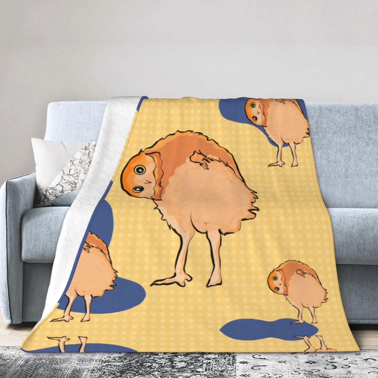 Crooked Owl 40"x30" Fleece Blanket, Full Size, Super Soft, Suitable for Bed, Sofa, Camping, All Seasons