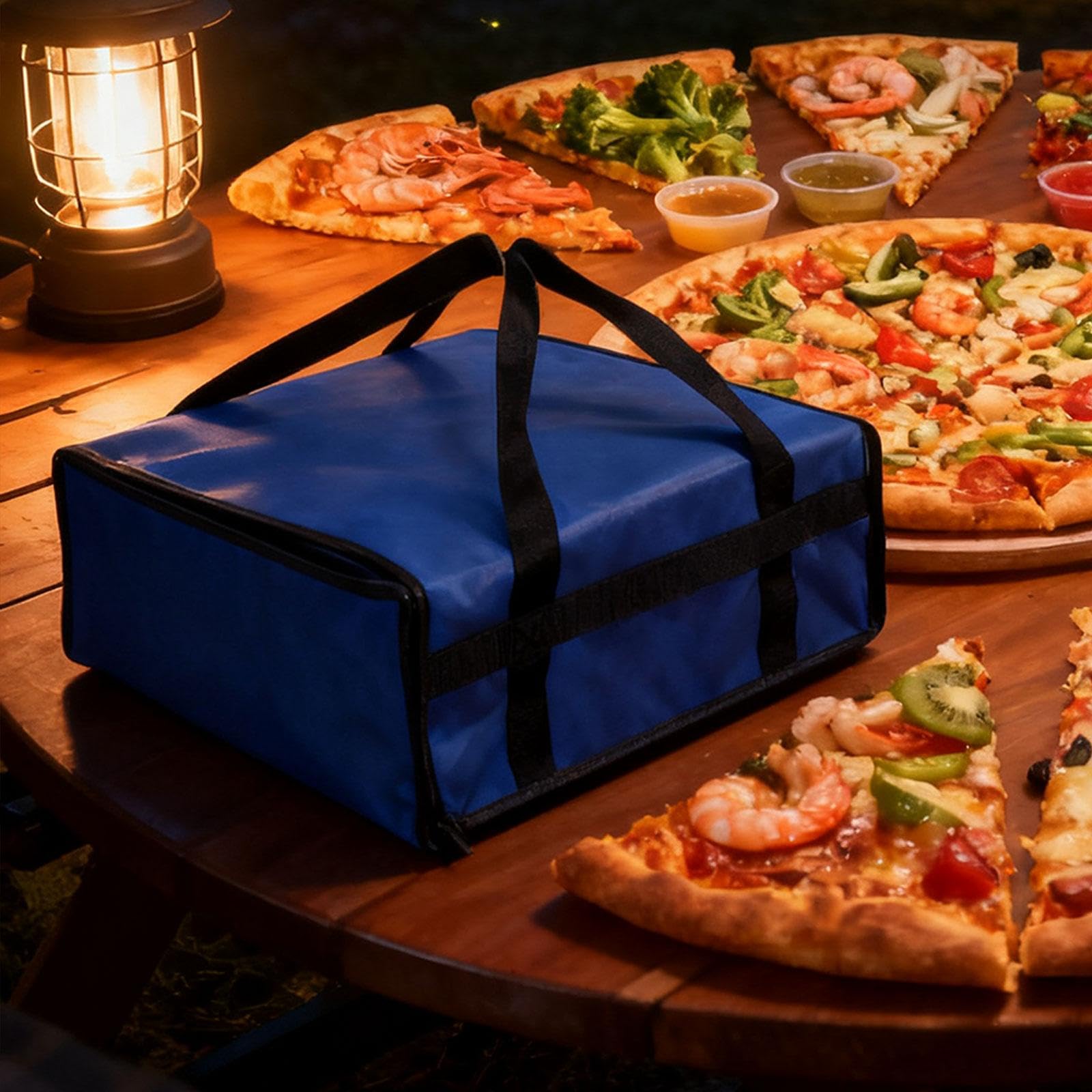 Pizza Lieferbeutel Isolierte Transporttasche Lebensmitteltasche Hitze Und Kältebeständig Aus Vliesstoff für Foodtruck Schule Restaurant Heimgebrauch, 50x50x35.5 Cm