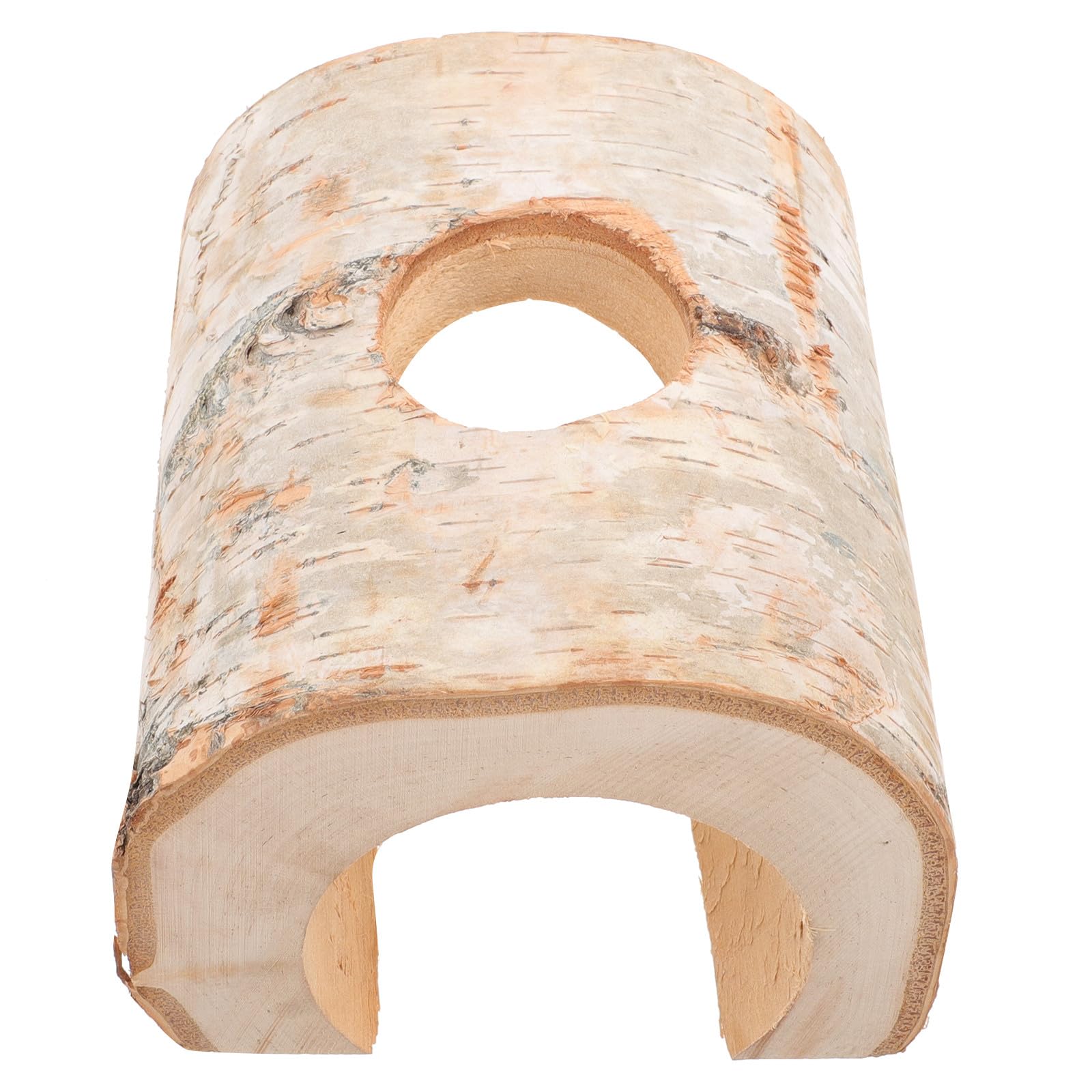 Ciieeo Rattenröhre für Kleine Haustiere Hamstertunnel Spielzeug mit Natürlicher Holzstruktur Beige Farbe als Versteck und Dekoration im Käfig