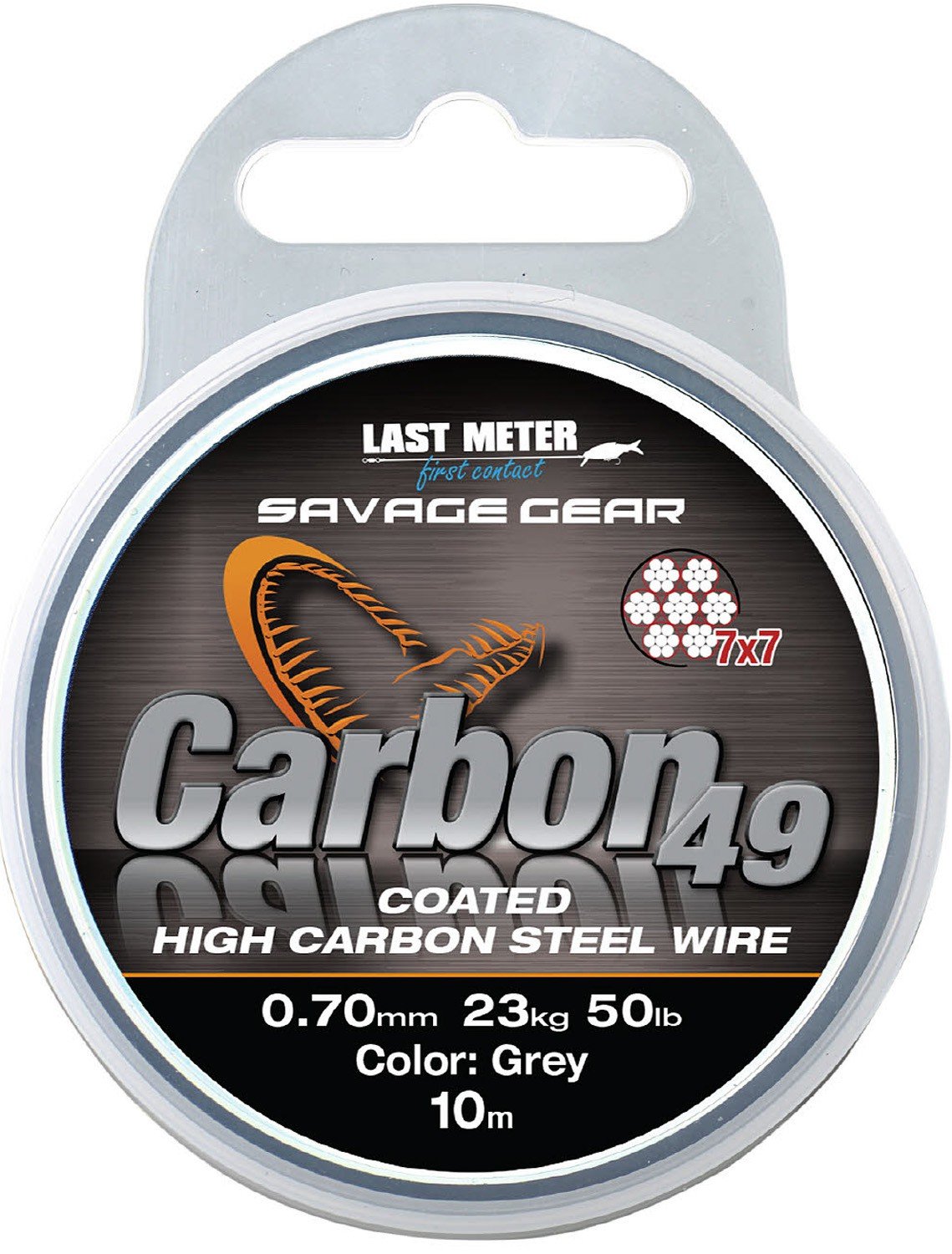 Savage Gear Carbon 49 Strand Stainless Steel Wire: 50lb, 23kg