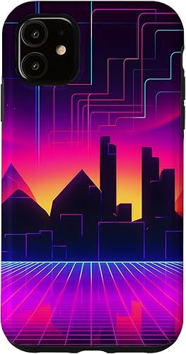 Miniatura 6 de Funda para iPhone 12 mini Retrowave 80s City Vaporwave Synthwave