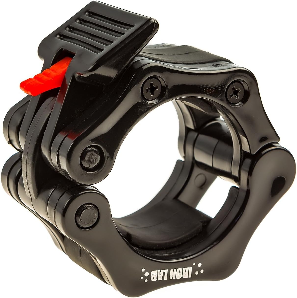 Iron Lab Olympic Barbell Collar Pair of 2" Inch Pro ABS Locking Set of 2 Black Clamps Perfect for Pro Crossfit Strong Lifts and Olympic Training Professional Quality